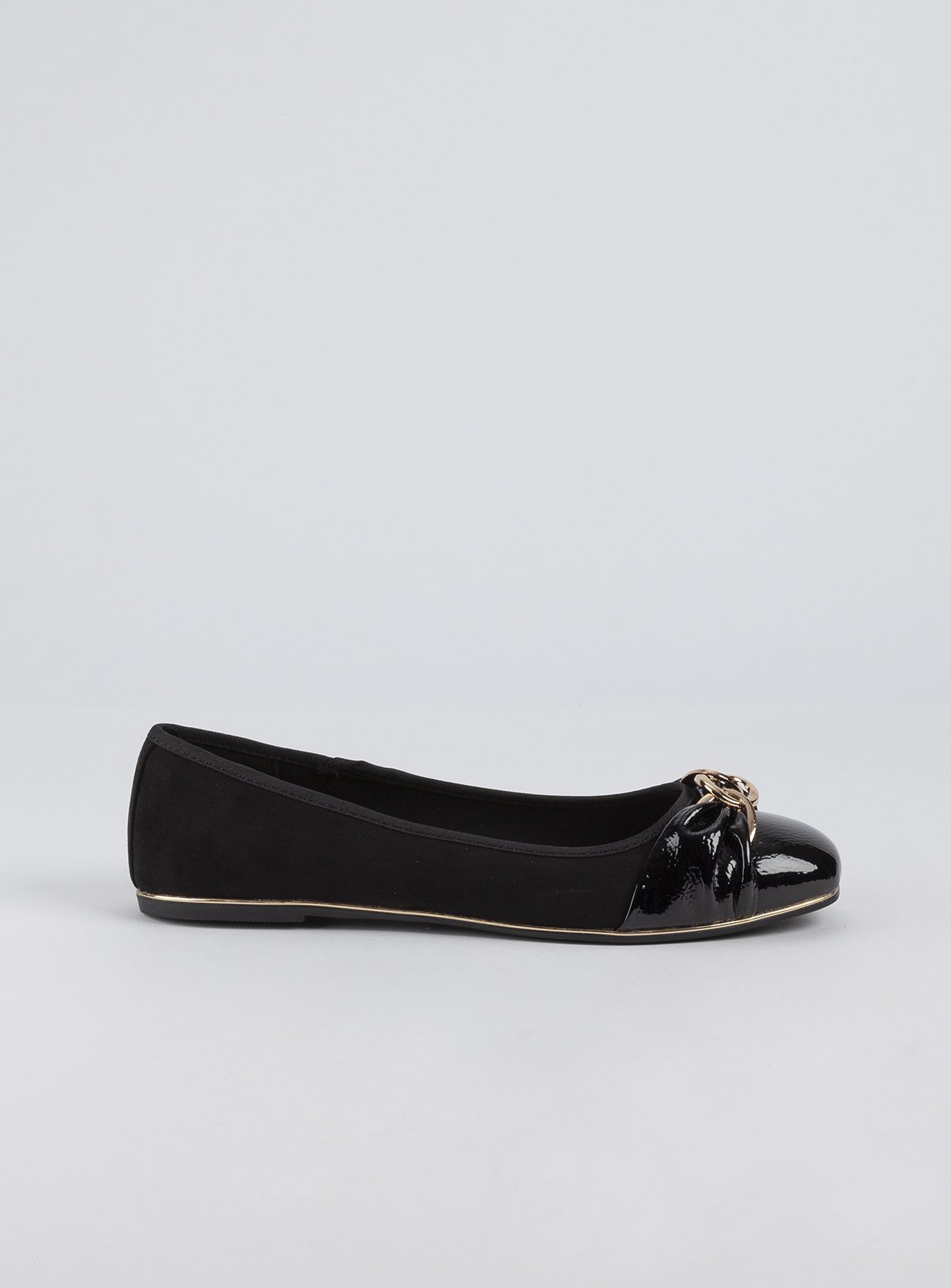 Black Square Toe Patent Cap Ballerina Pumps Review