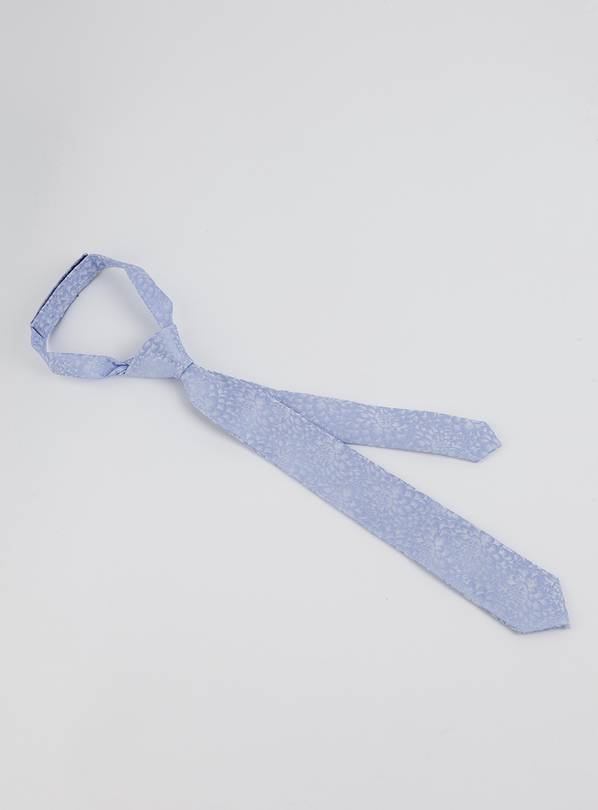 Mini Me Blue Floral Print Kids Tie - 1-5 Years