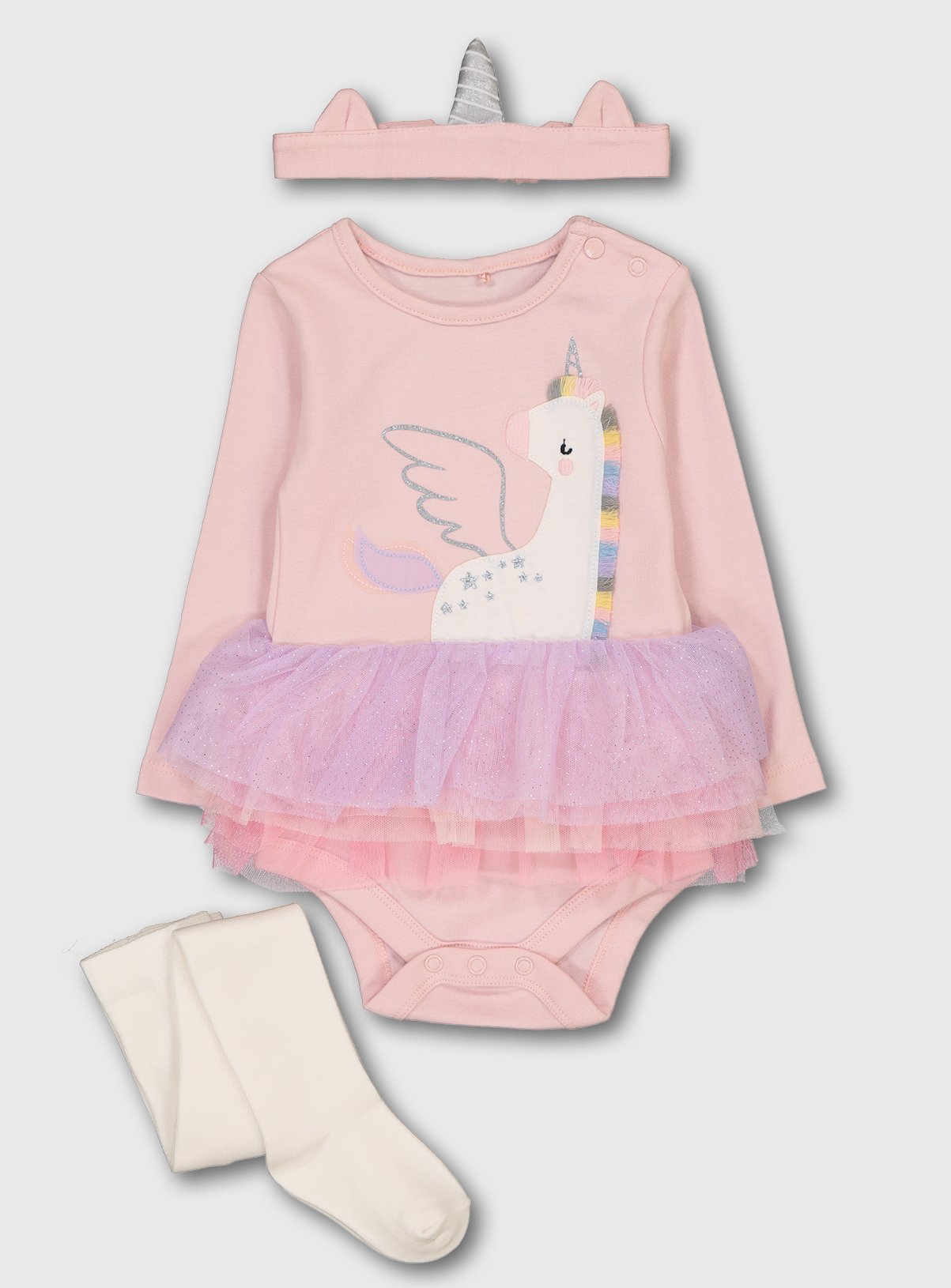 Pink Unicorn Tutu Bodysuit, Headband & Tights Review