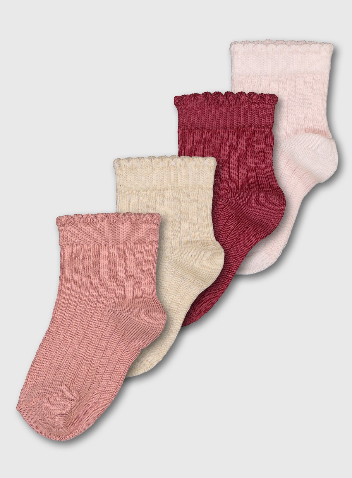 Pink Ribbed Ankle Socks 4 Pack Review