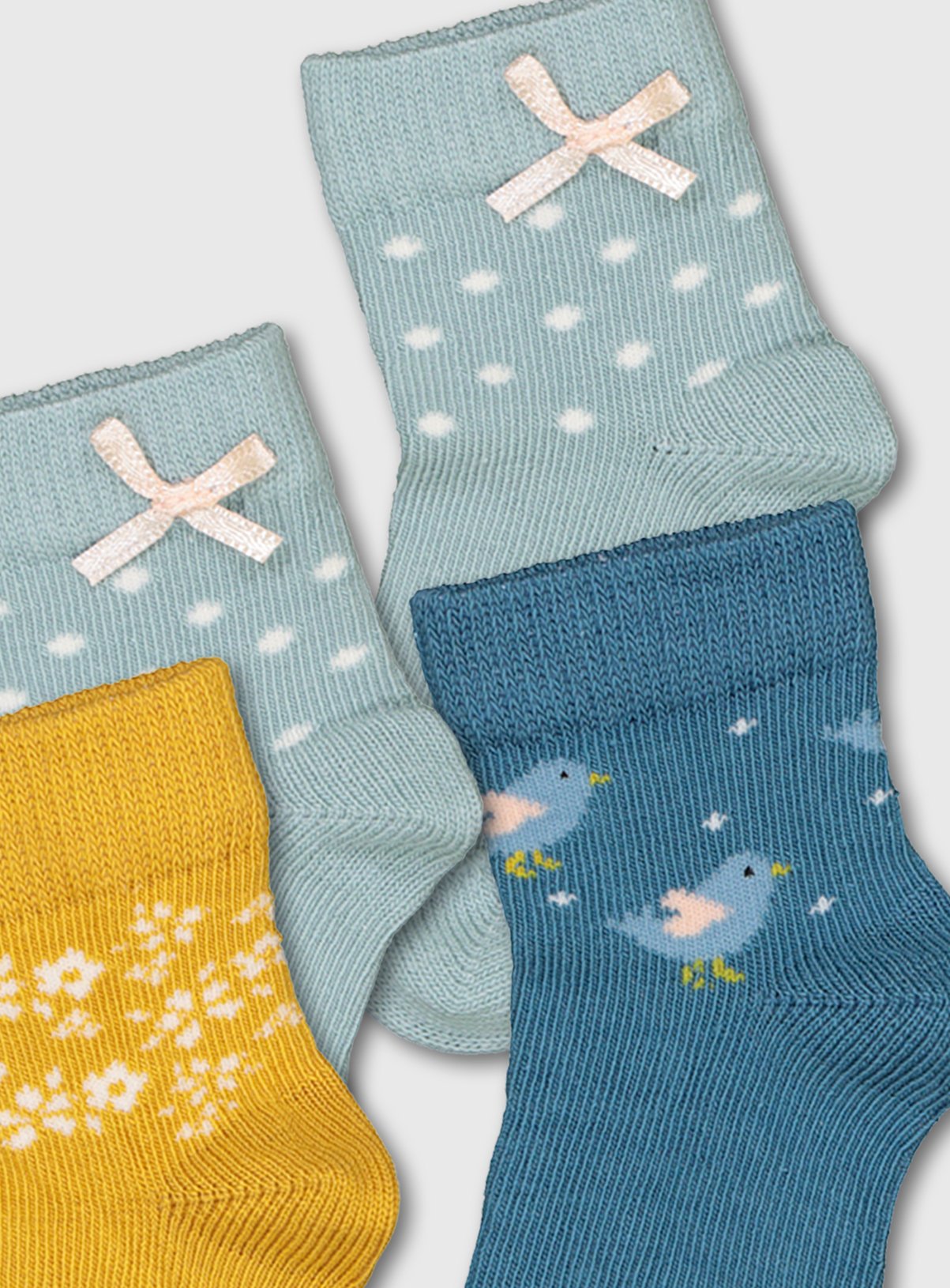 Bird, Spot & Floral Socks 4 Pack Review