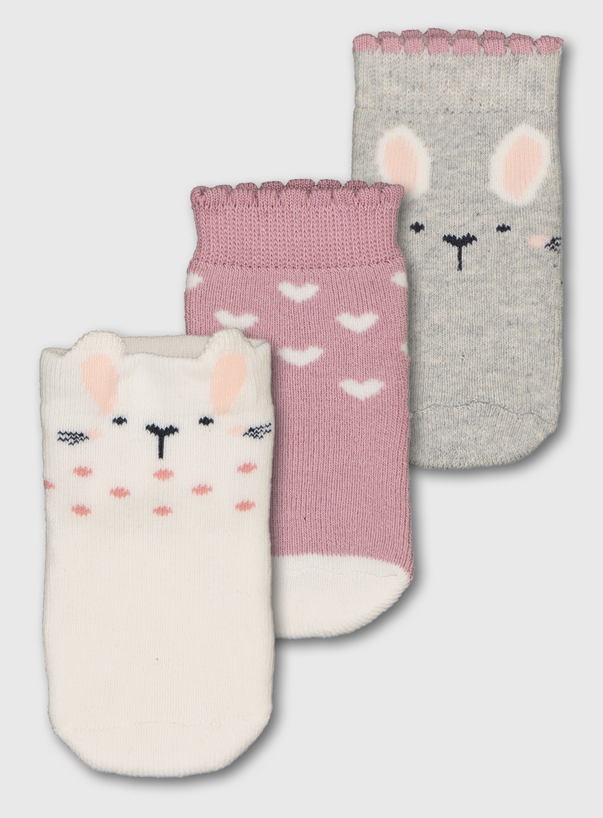 Pink Bunny Ankle Socks 3 Pack Review