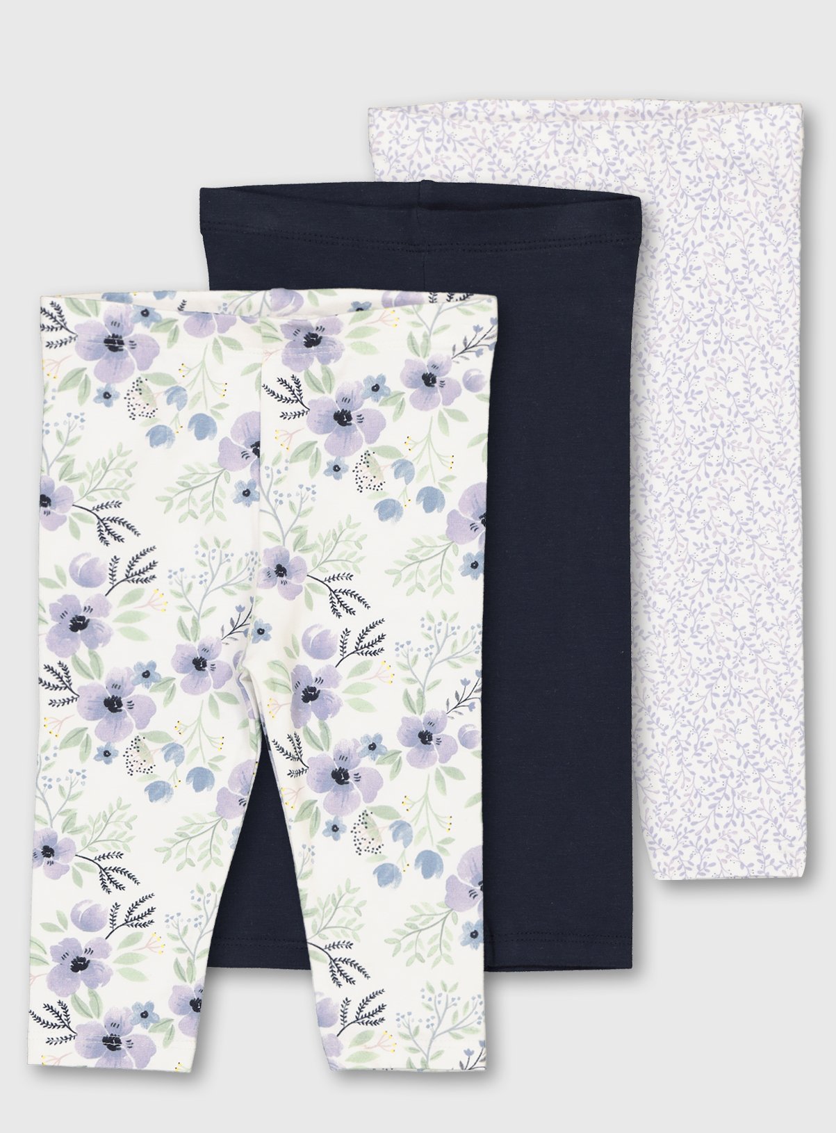 Floral & Navy Leggings 3 Pack Review