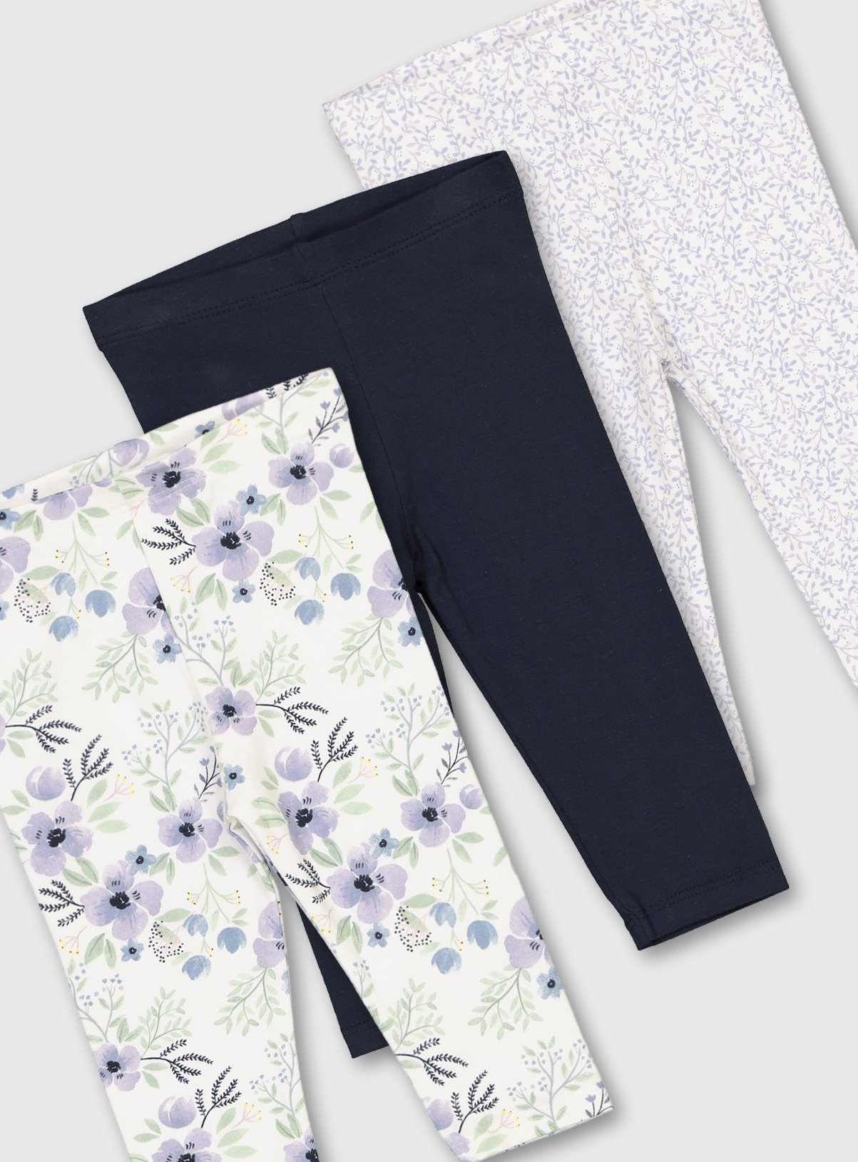 Floral & Navy Leggings 3 Pack Review