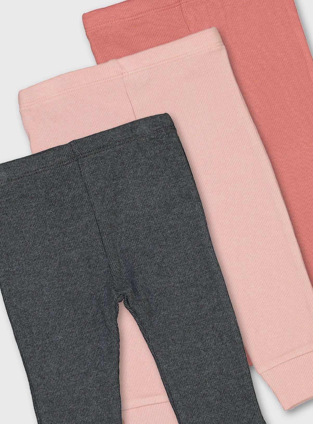 Pink & Grey Rib Leggings 3 Pack Review