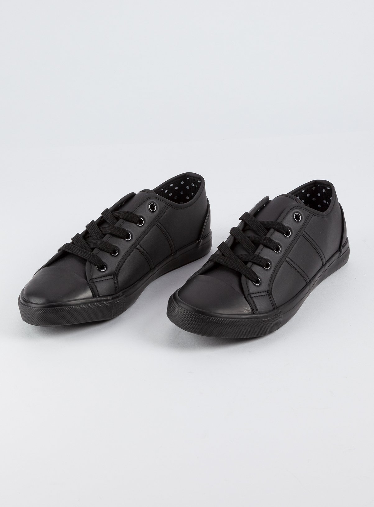 Black Lace Up Cupsole Trainers Review