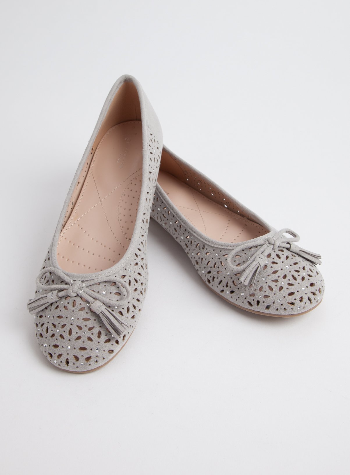 grey ballet shoes