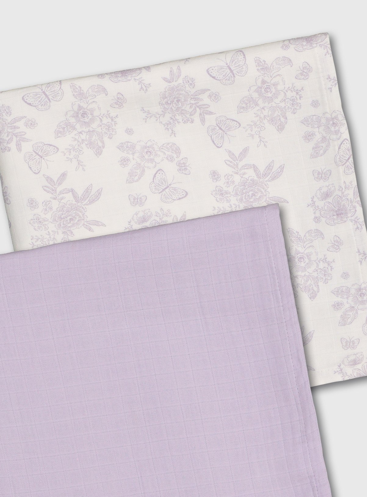 Lilac & Floral Print Extra Large Muslin Square 2 Pack Review