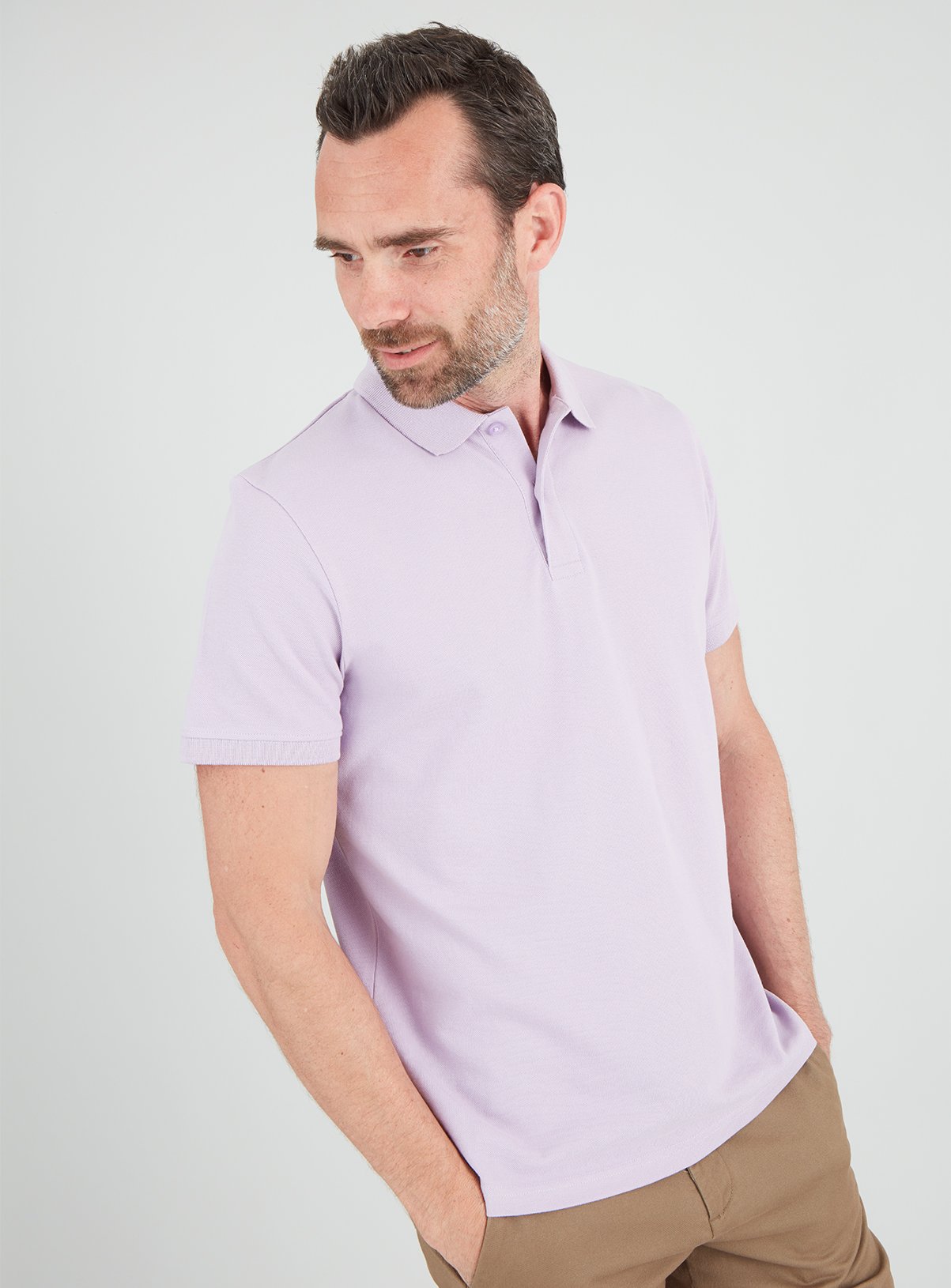 Lilac Pique Short Sleeve Polo Shirt Review