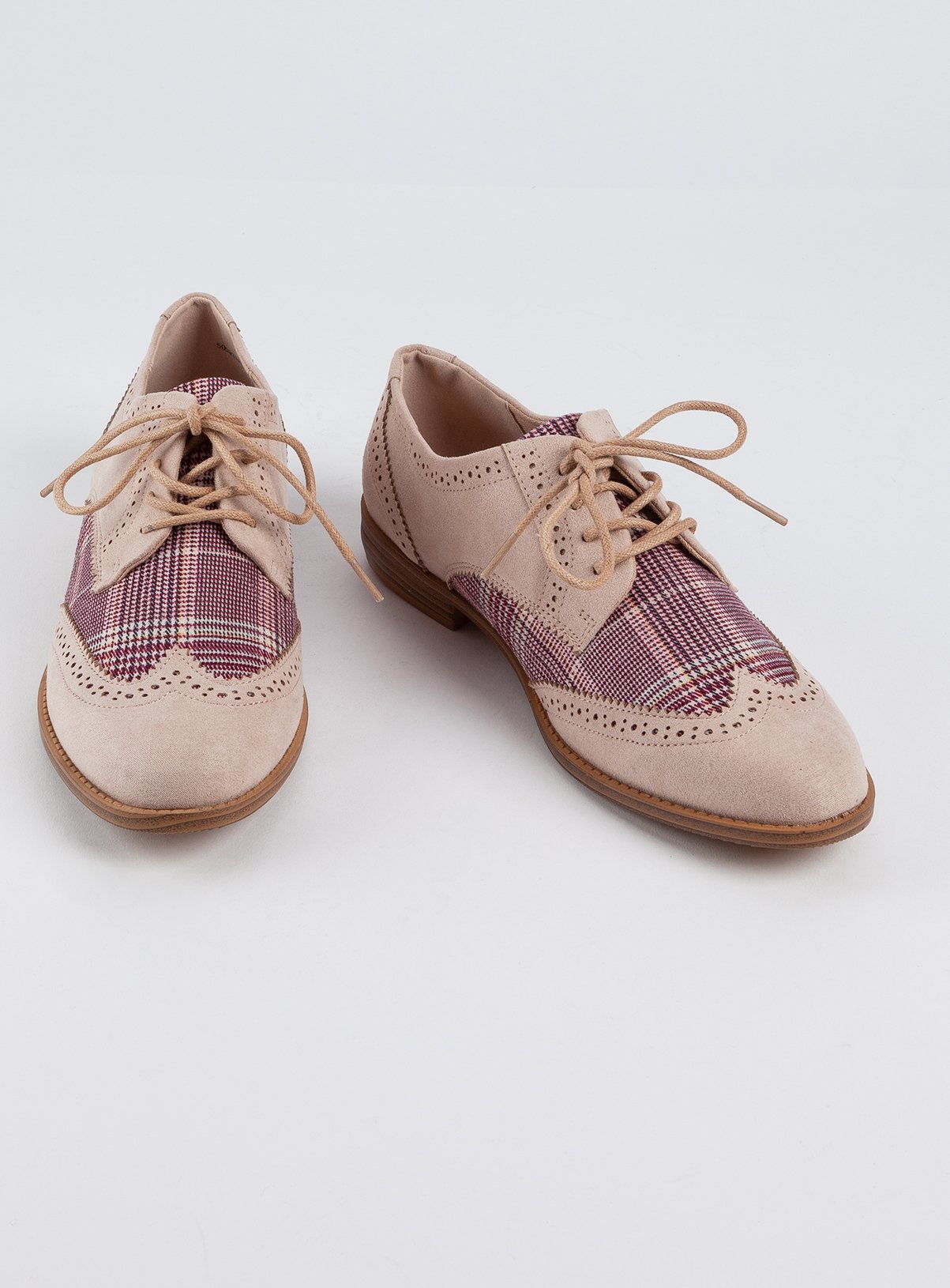 Sole Comfort Nude & Check Lace-Up Derby Review