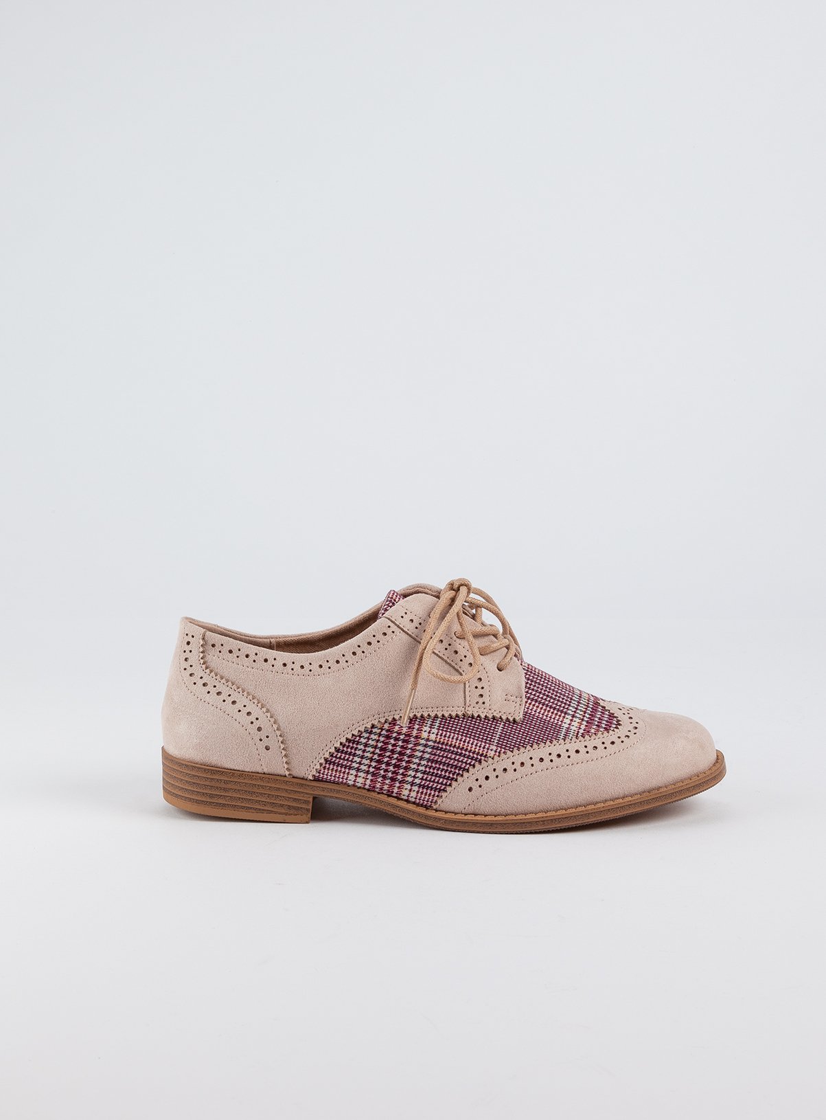 Sole Comfort Nude & Check Lace-Up Derby Review