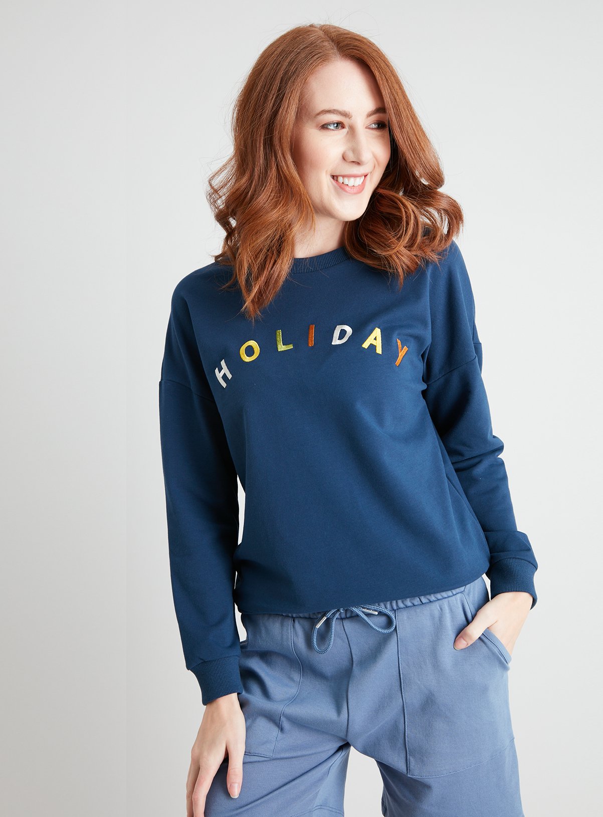 weekend slogan sweatshirt