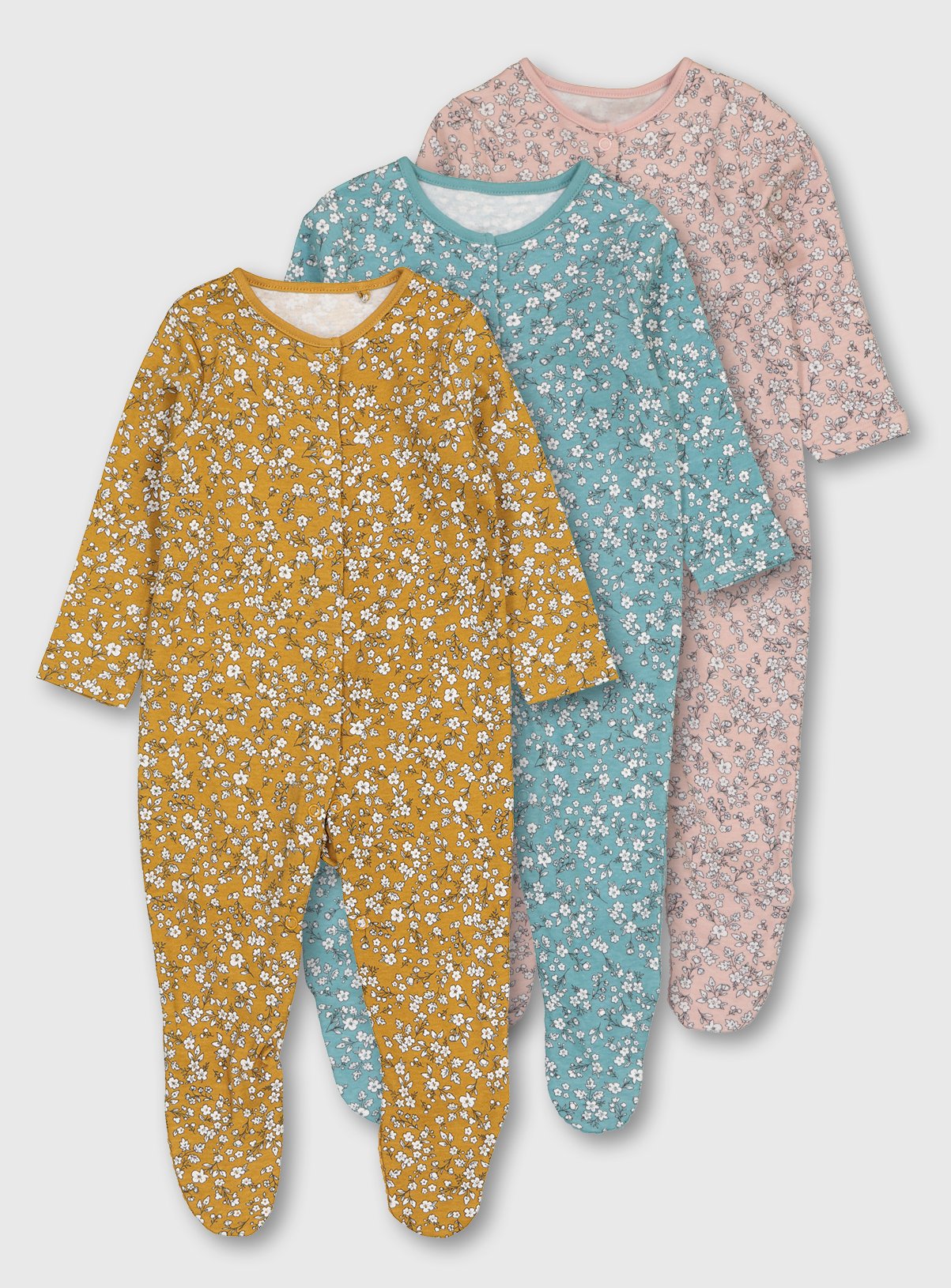 Floral Print Sleepsuit 3 Pack Review