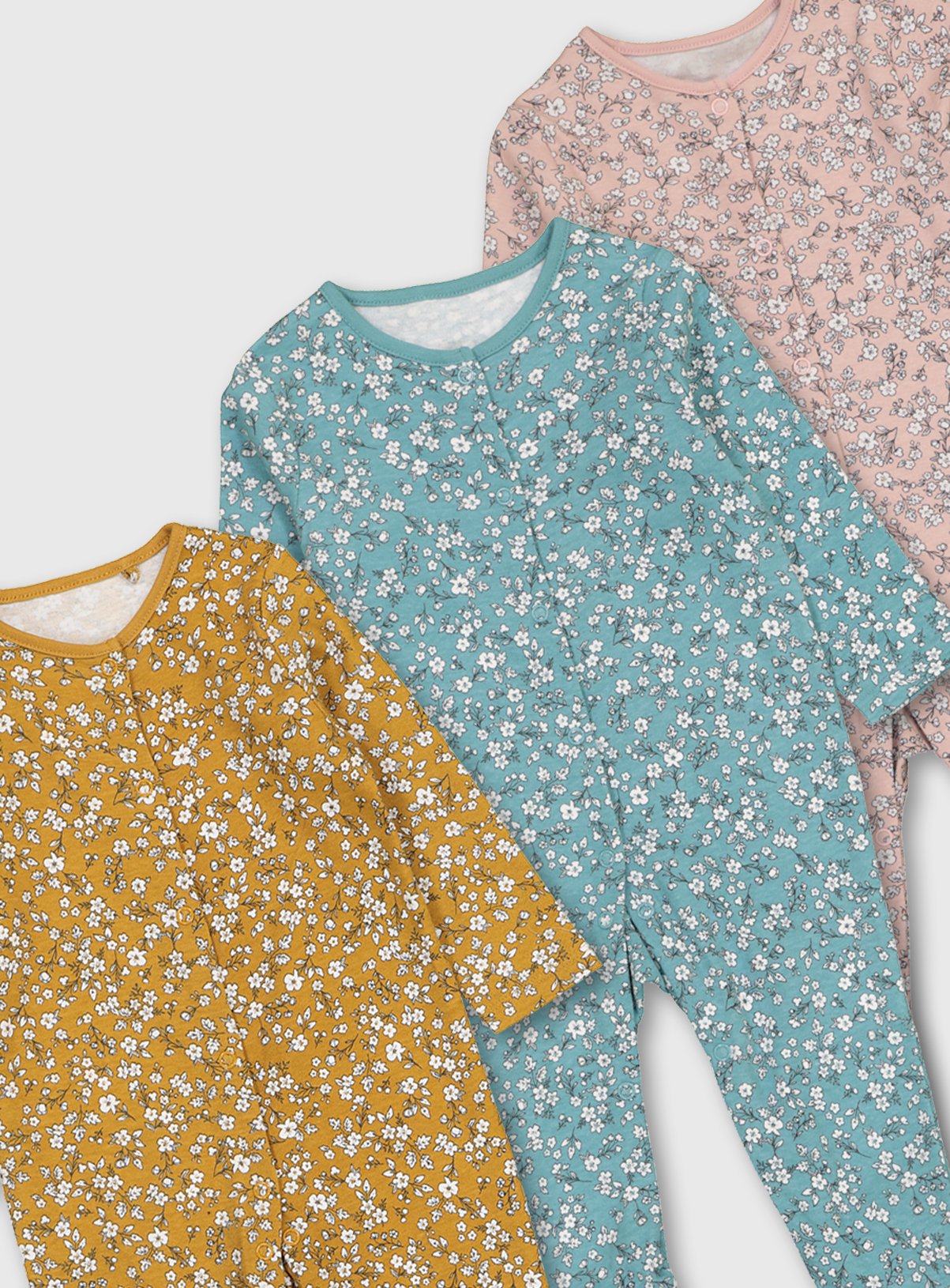 Floral Print Sleepsuit 3 Pack Review