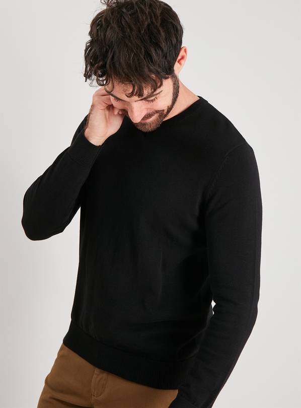 Buy Black VNeck Jumper S Jumpers and cardigans Argos