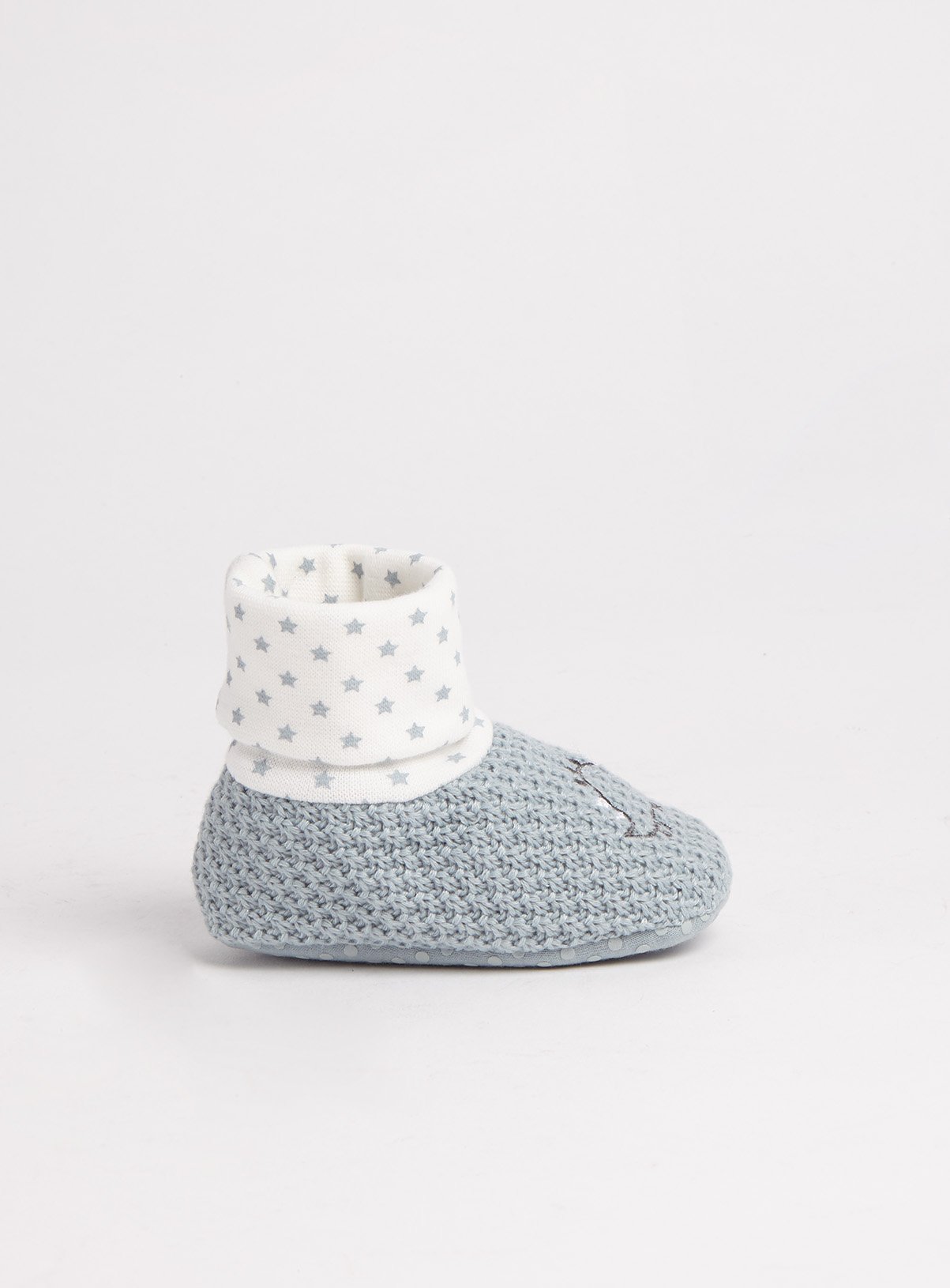 Blue Dinosaur Knitted Sock Top Booties Review