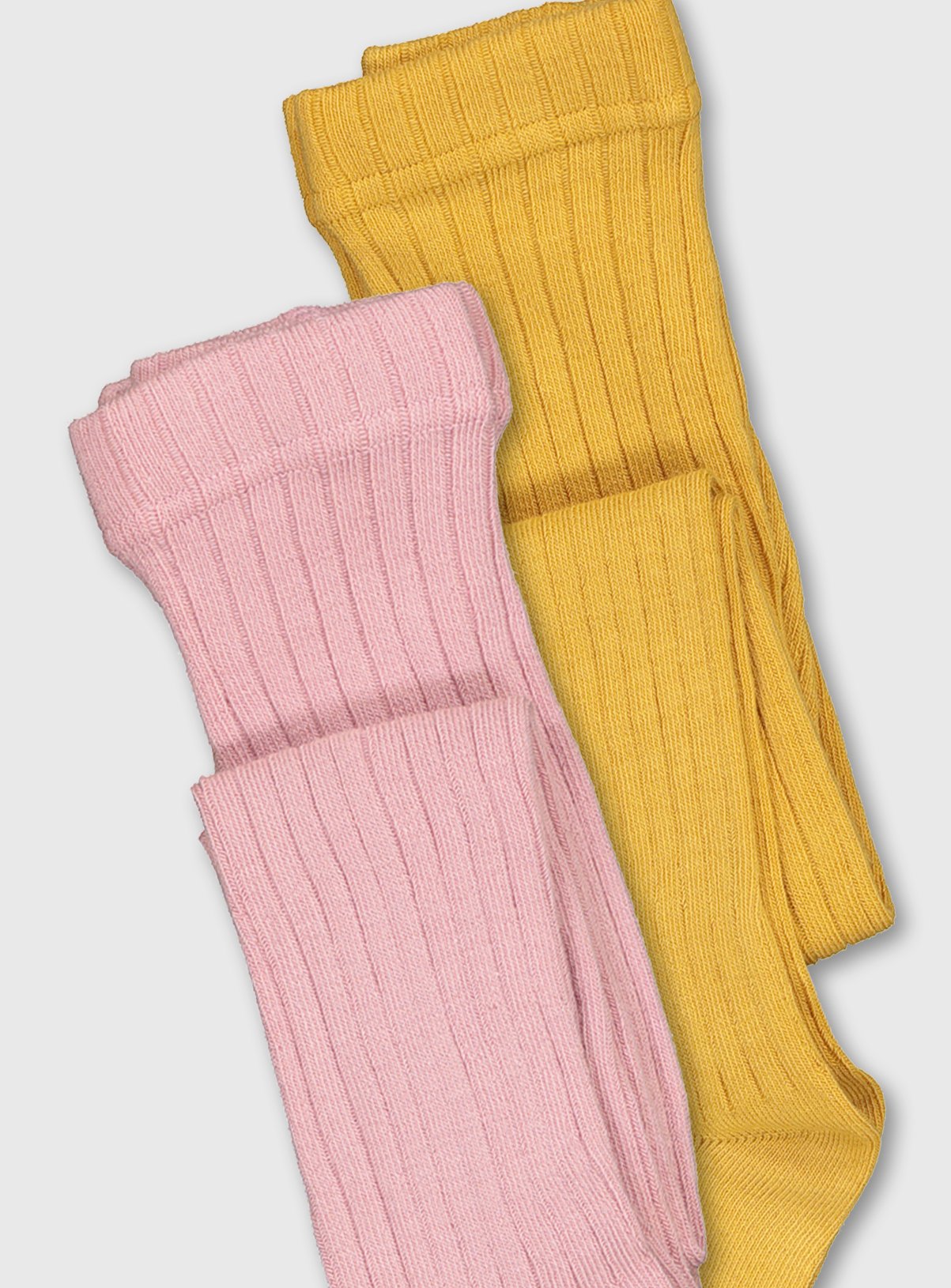 Pink & Yellow Ribbed Tights Review