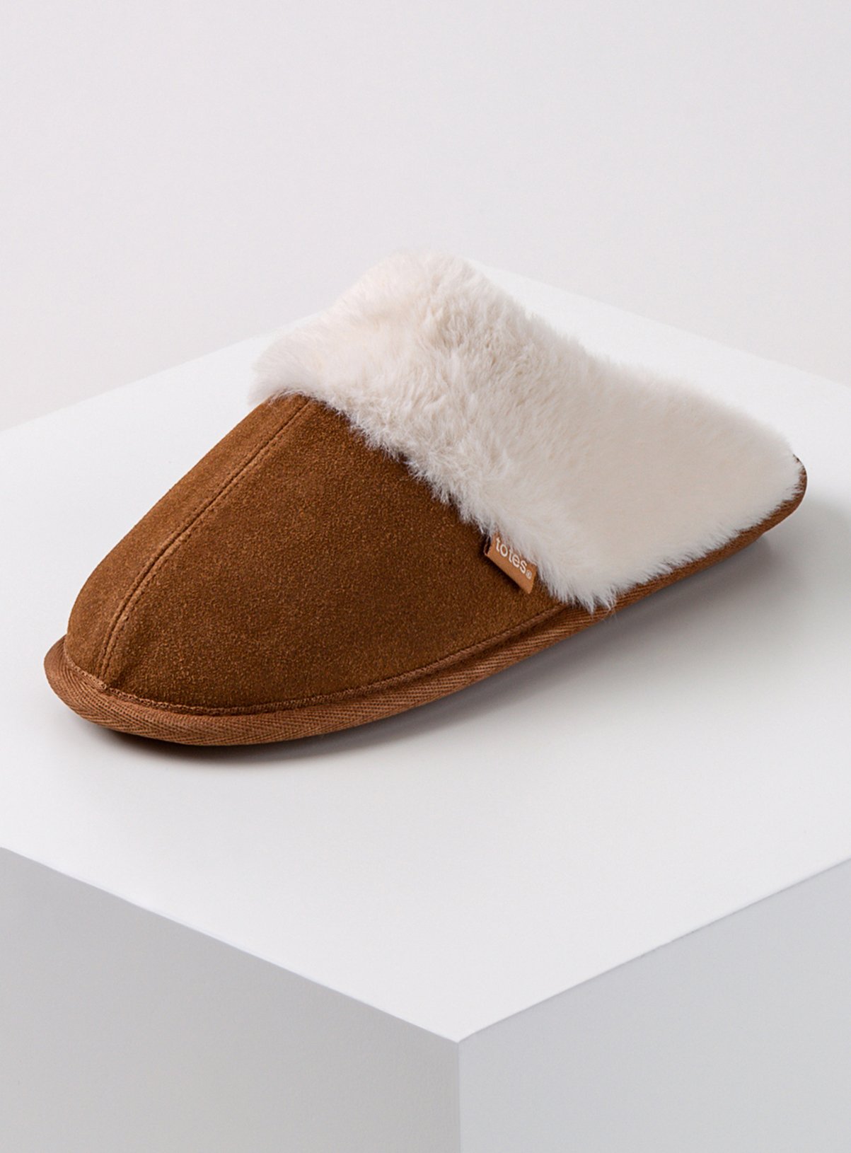 Tan Suede Mule With Faux Fur Collar Review