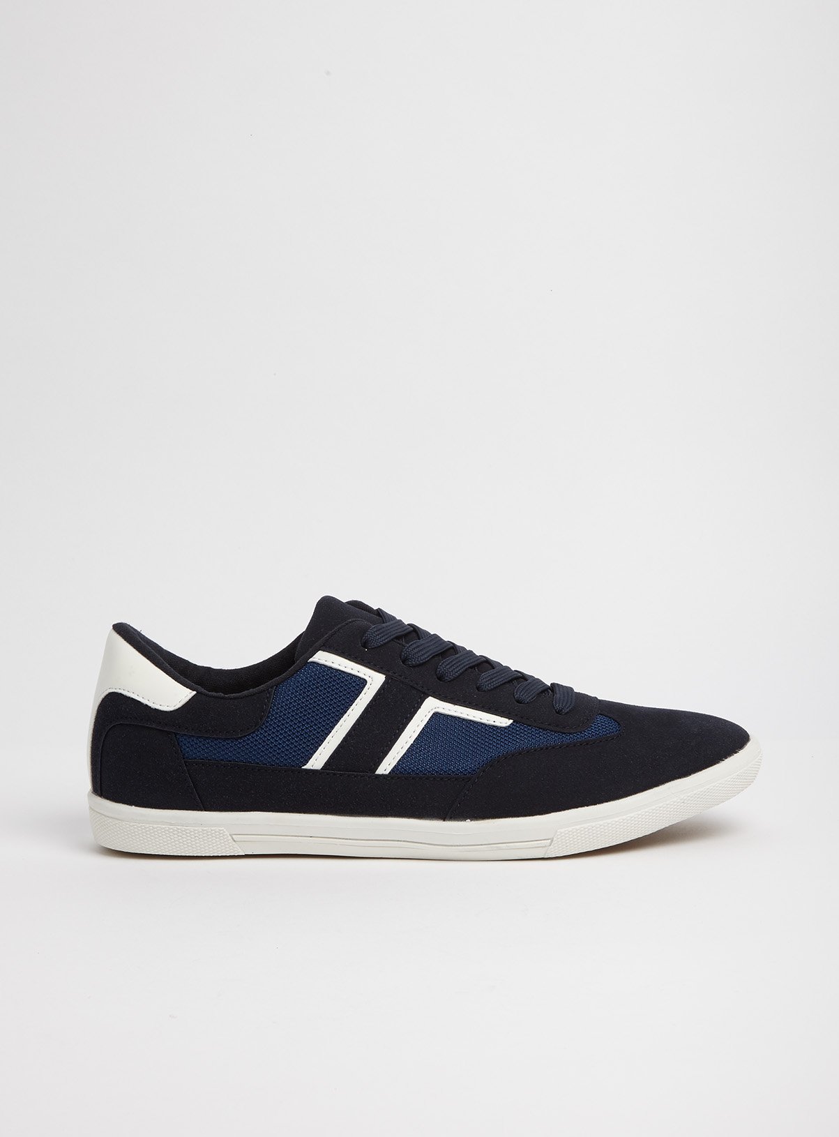 Navy Lace Up Faux Suede Trainers Review