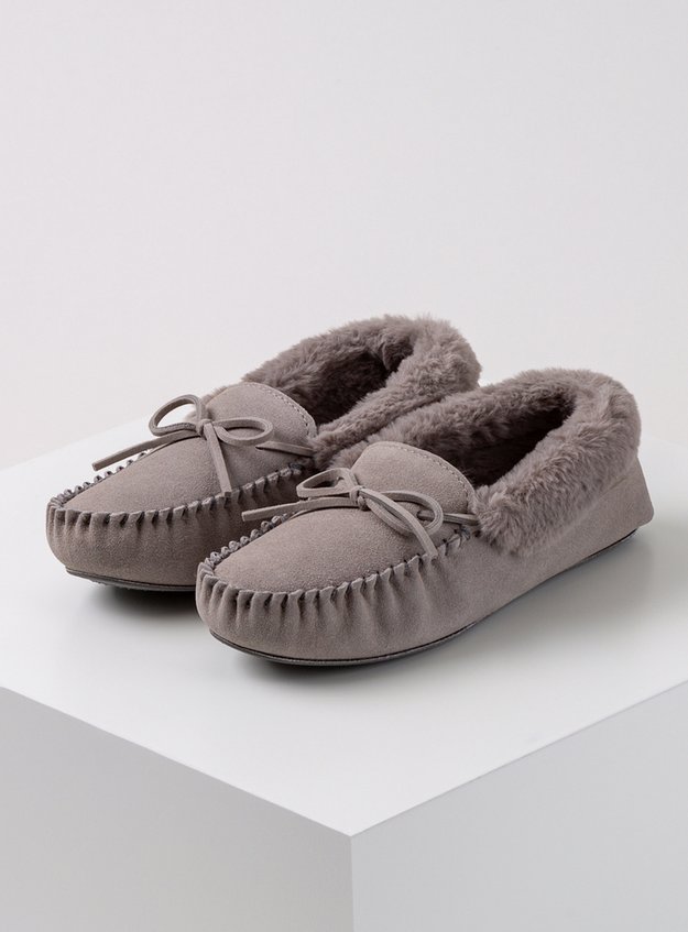 Womens TOTES Grey Suede Moccasin | Tu clothing