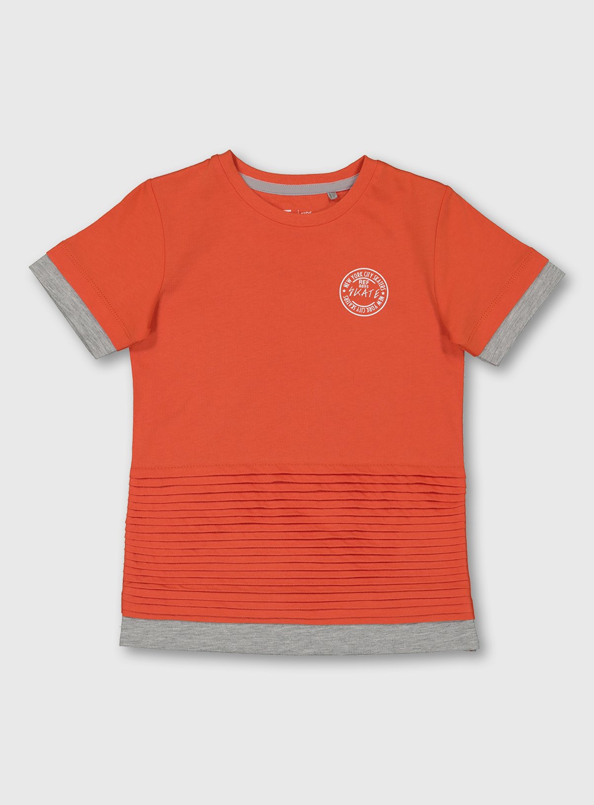 Orange Pleated Short Sleeve T-Shirt Review