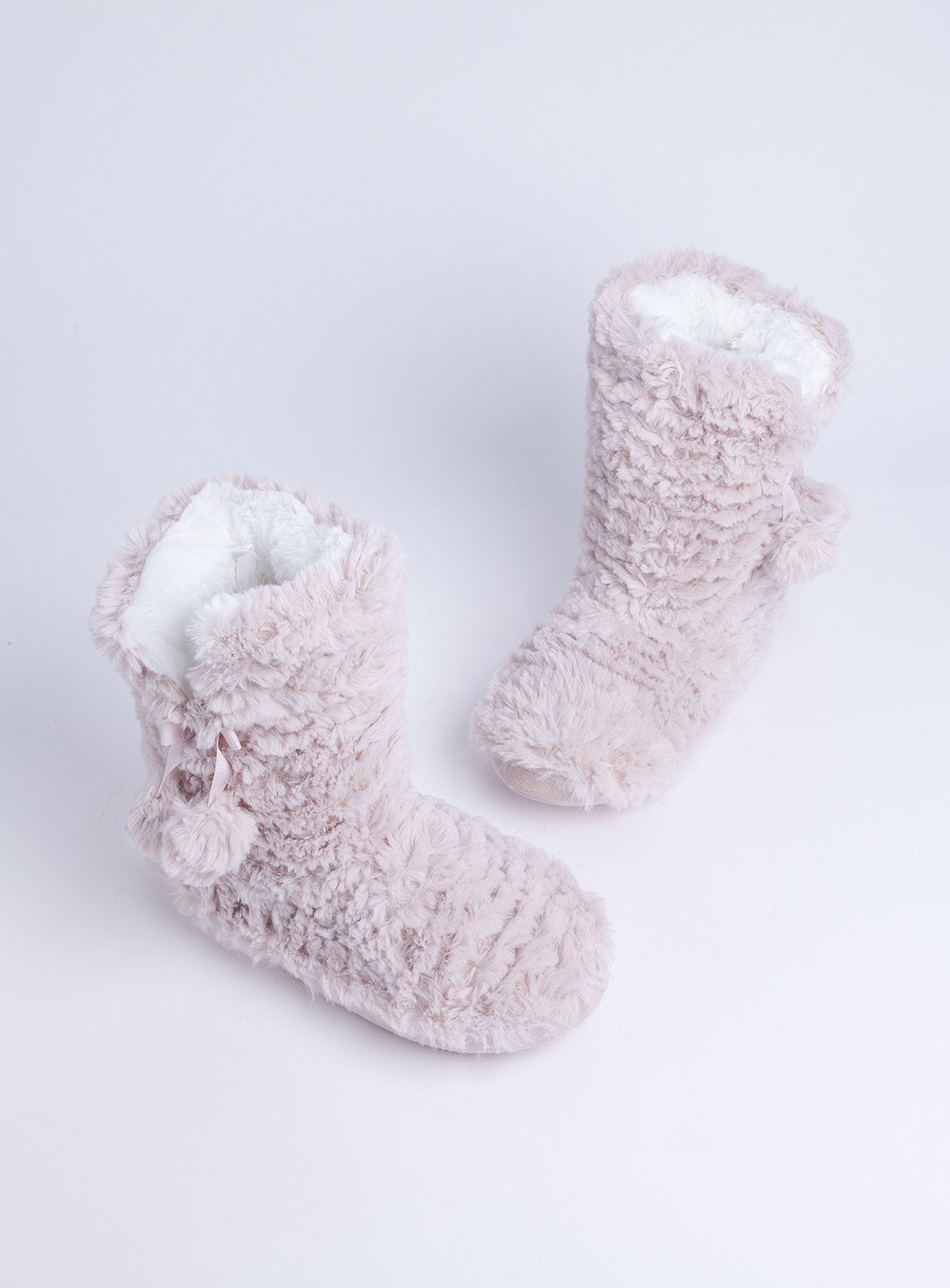 furry slipper boots