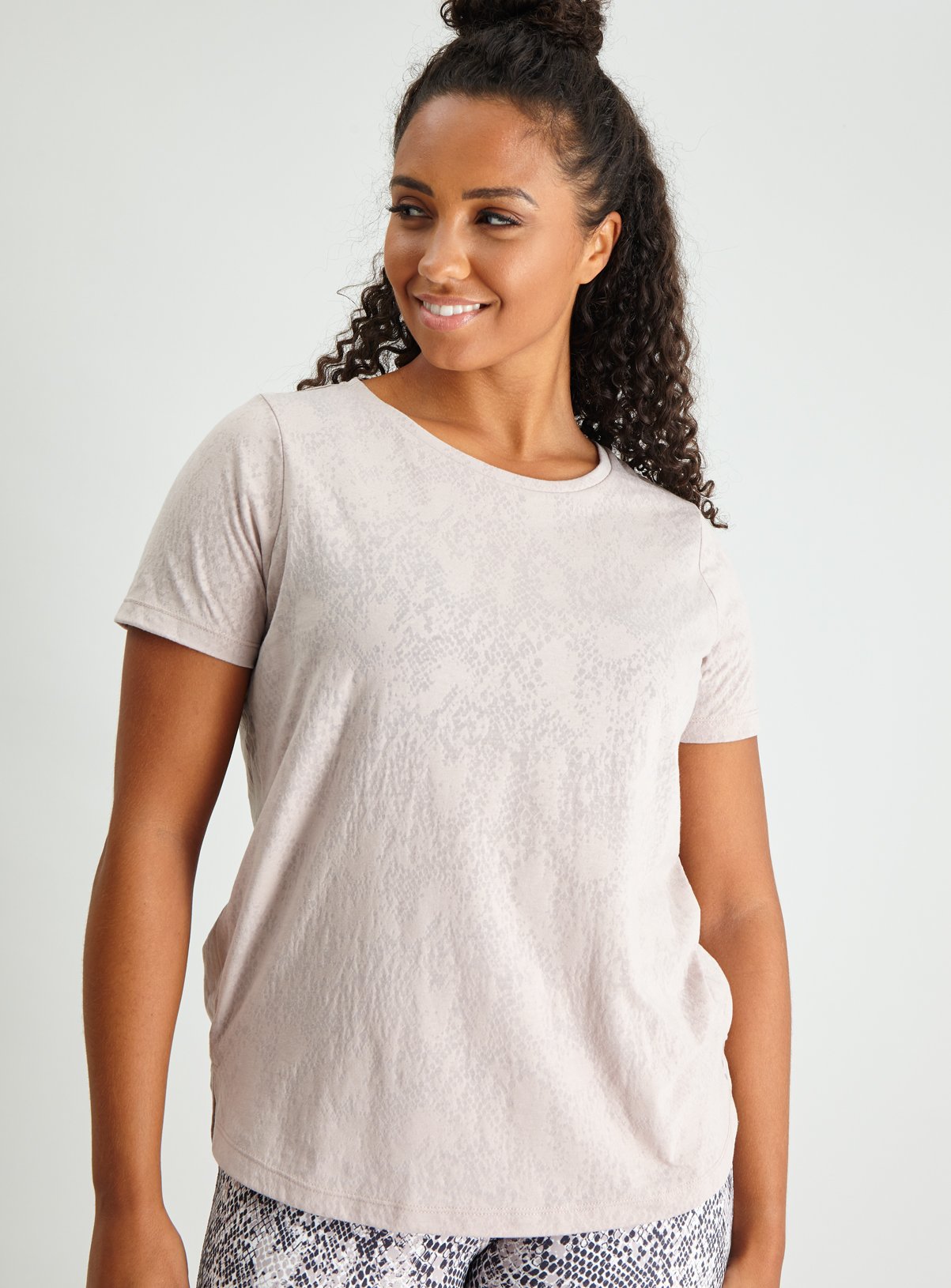 Active Blush Pink Snake Print Burnout T-Shirt Review