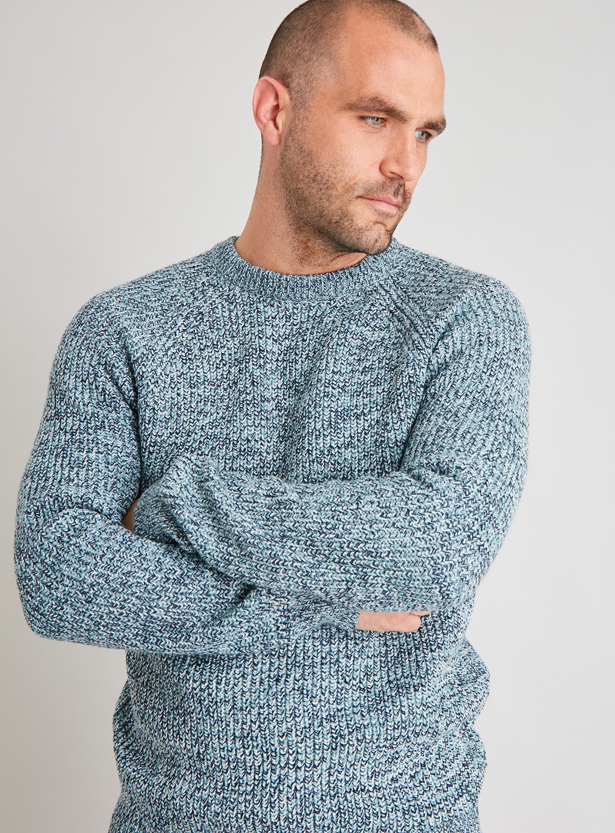 Blue Twist Knit Crew Neck Jumper Review