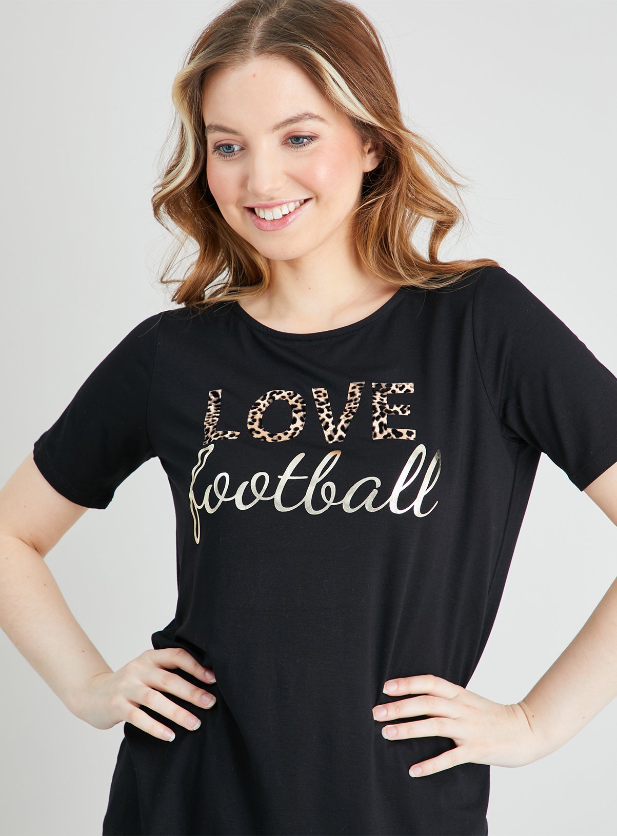 Buy Black 'Love Football' T-Shirt - 20 