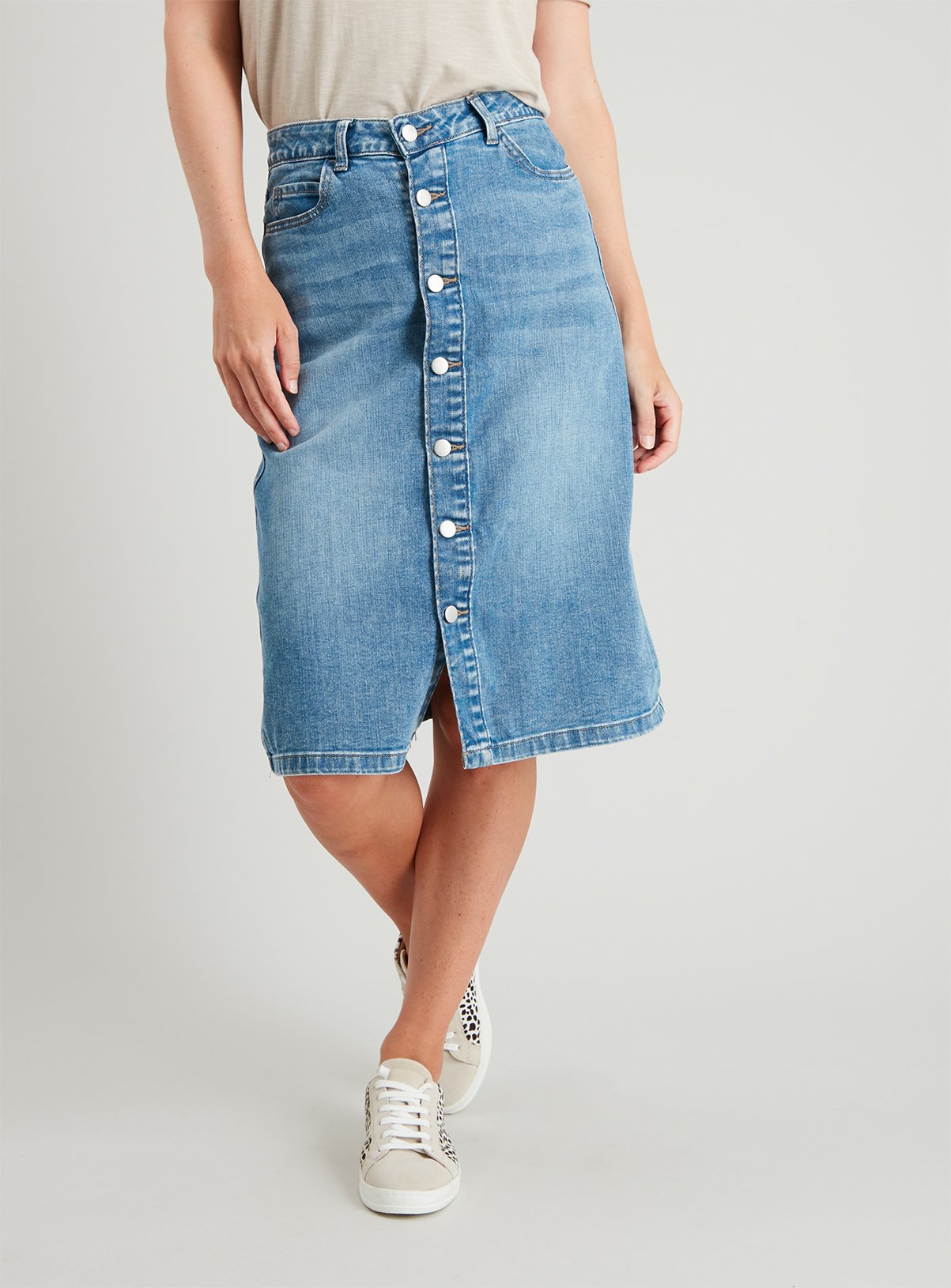 sainsbury denim skirt