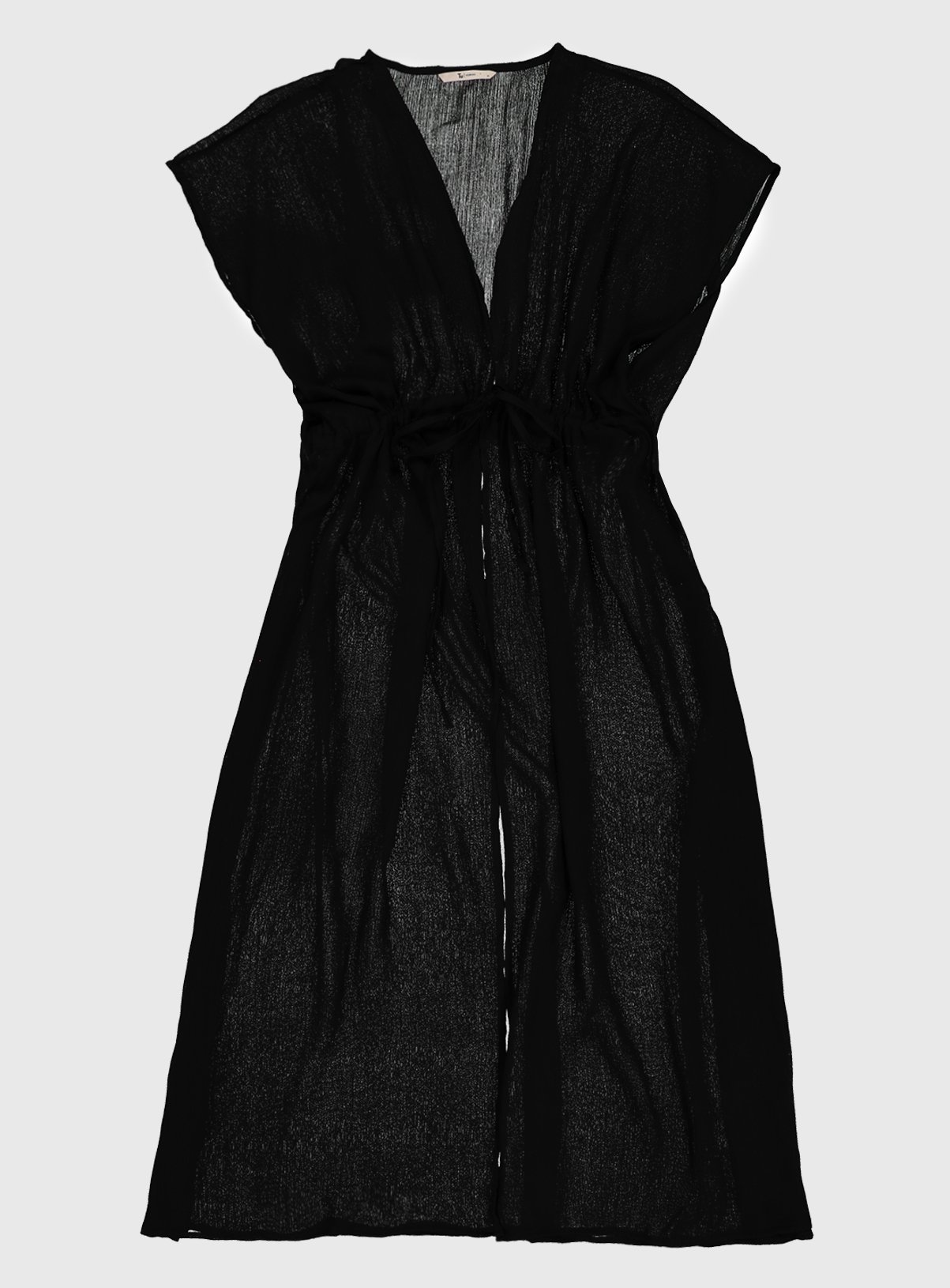 plain black kaftan