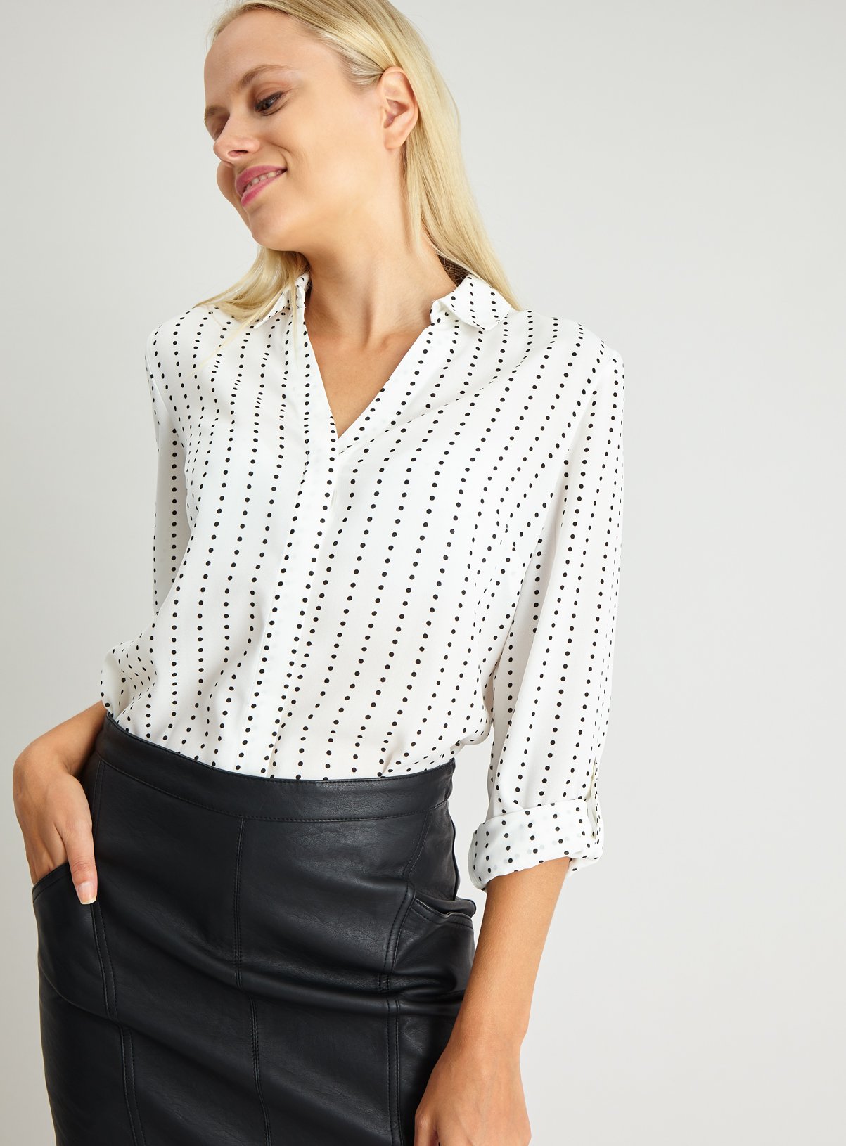 Monochrome Spot Tab Sleeve Shirt Review