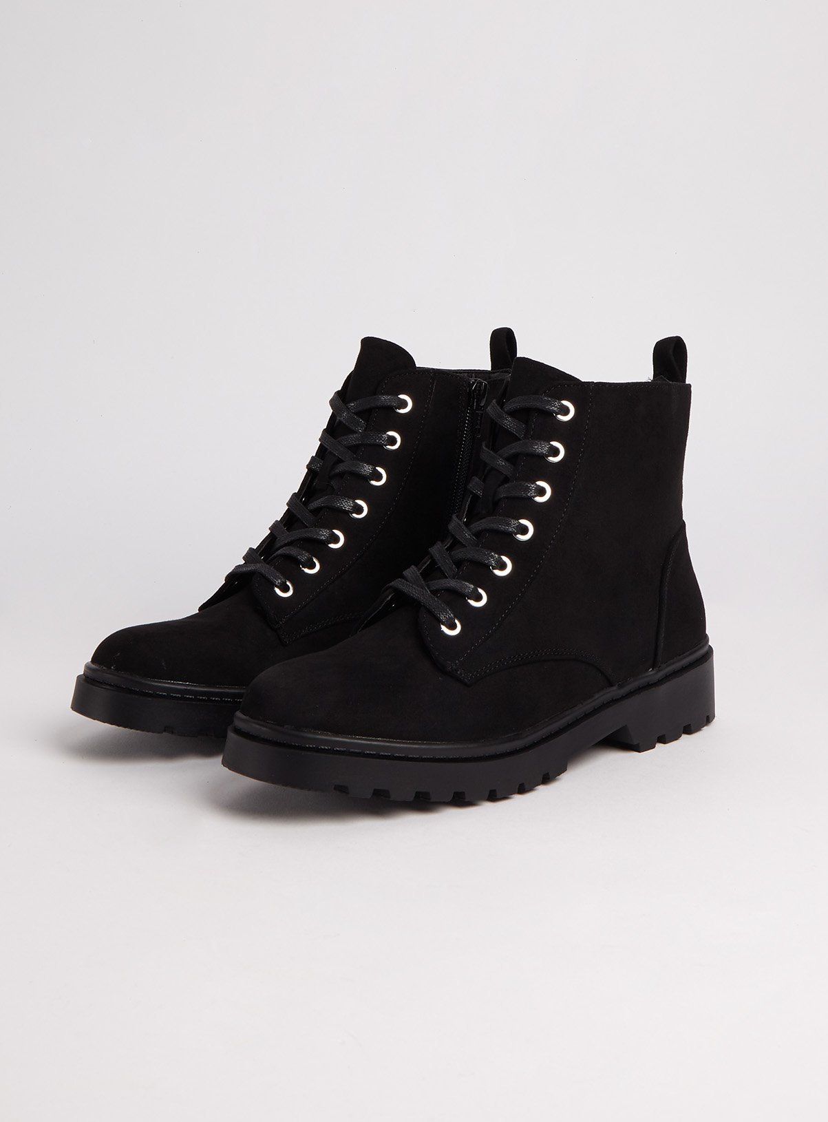 Black Chunky Sole Lace Up Boots Review