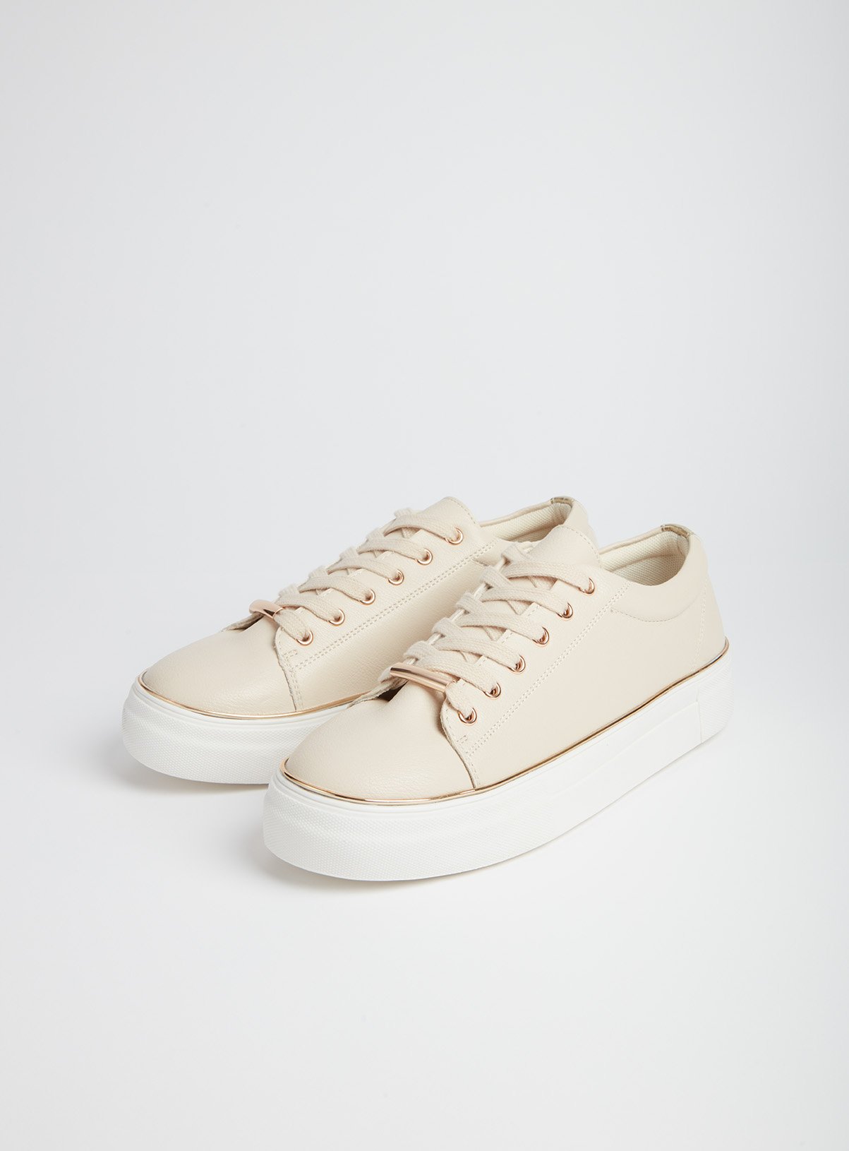 nude chunky trainers