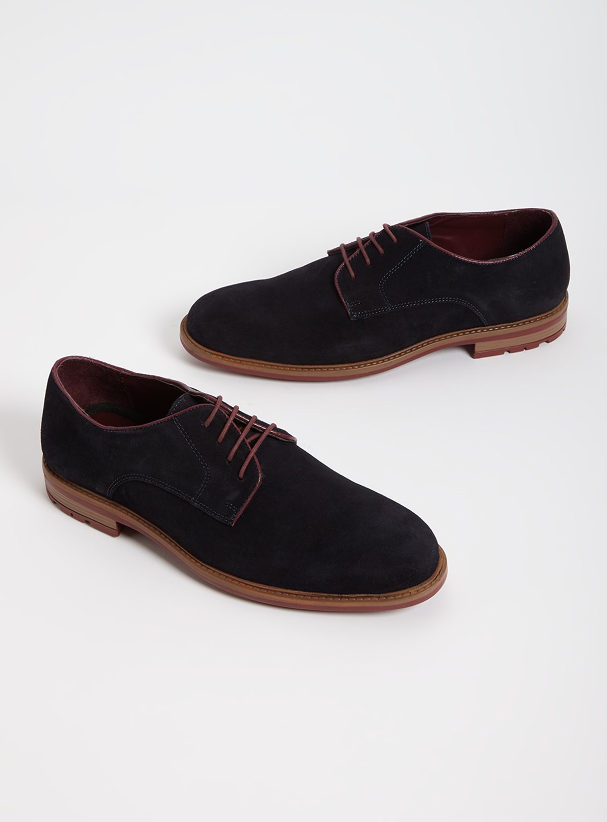 Sole Comfort Navy Suede Derby Shoes - 10 - Image 1 thumbnail