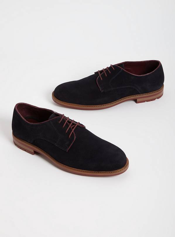 Sole Comfort Navy Suede Derby Shoes - 10