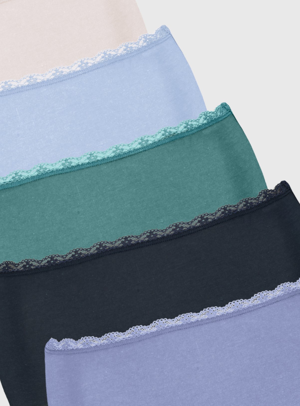 Blue & Green Supersoft Full Knickers 5 Pack Review