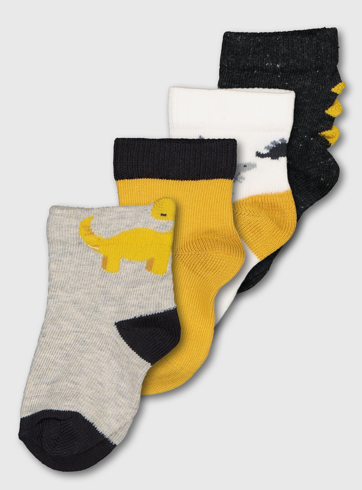 Grey Dinosaur Ankle Socks 4 Pack Review