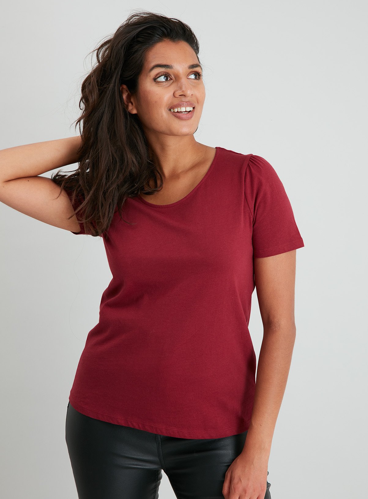 Burgundy Puff Sleeve T-Shirt Review