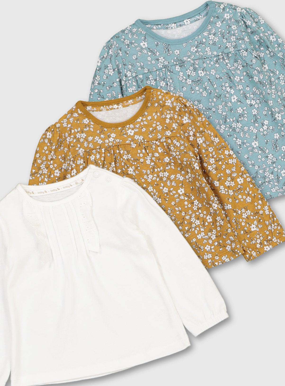 Floral Ruffle Long Sleeve Top 3 Pack Review