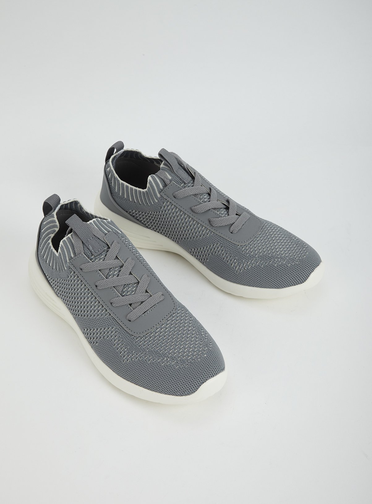 Sole Comfort Grey Knitted Lace Up Trainers Review