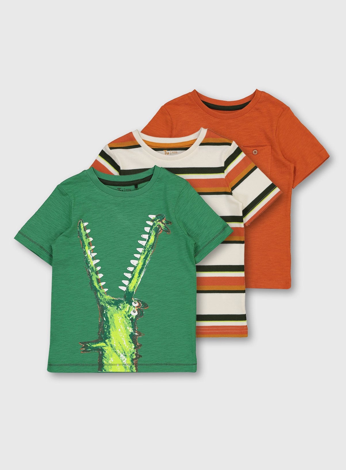 Crocodile, Stripe & Plain T-Shirt 3 Pack Review