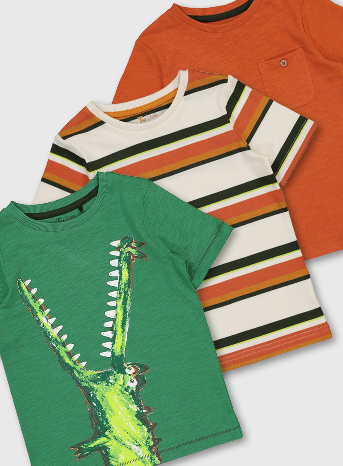 Crocodile, Stripe & Plain T-Shirt 3 Pack Review