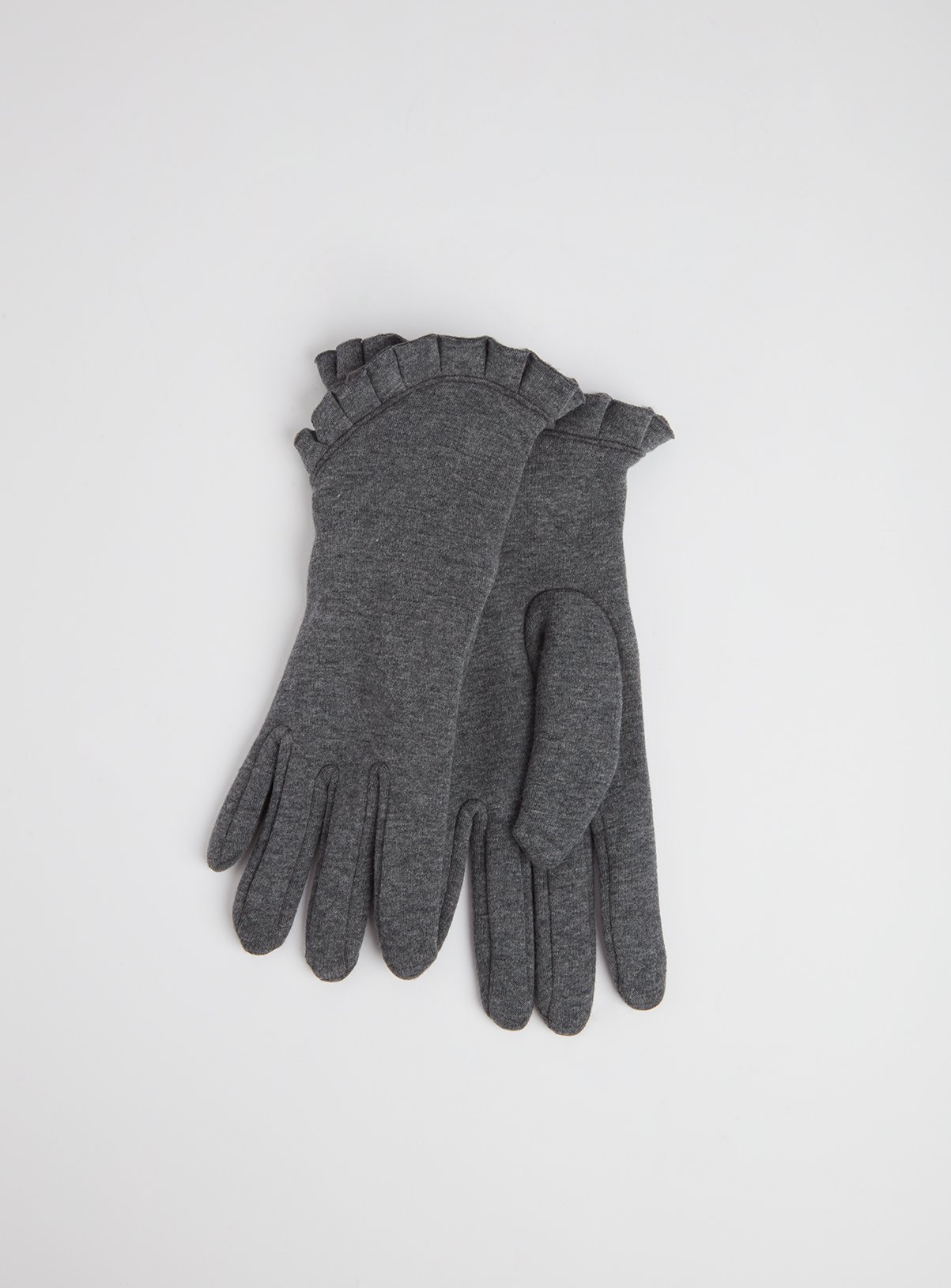 womens grey suede gloves