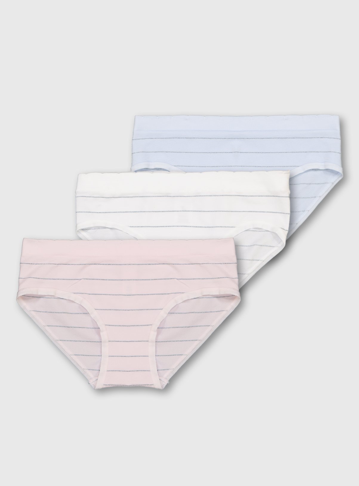 Pastel Glitter Stripe Seamfree Briefs 3 Pack Review