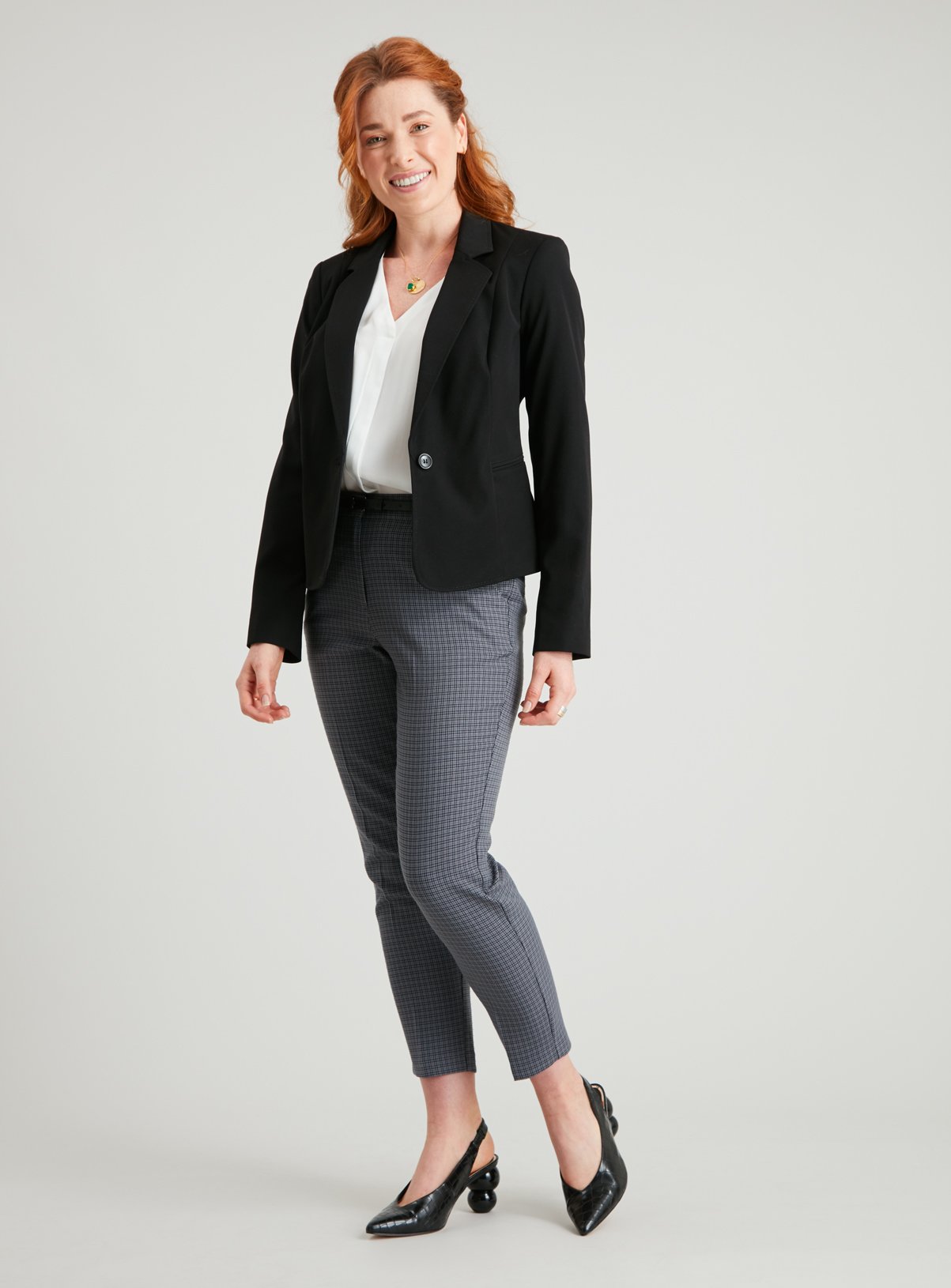 PETITE Black Single Button Blazer Review