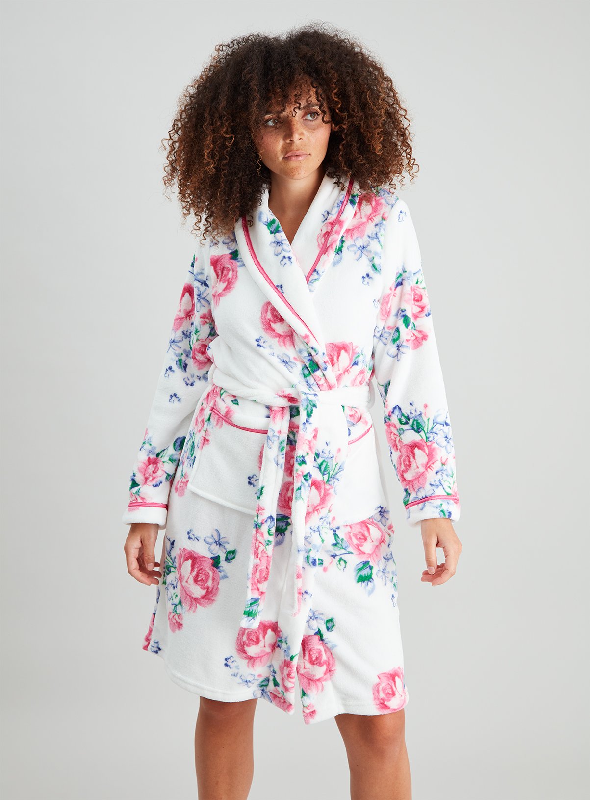 Floral Print Fleece Dressing Gown Review