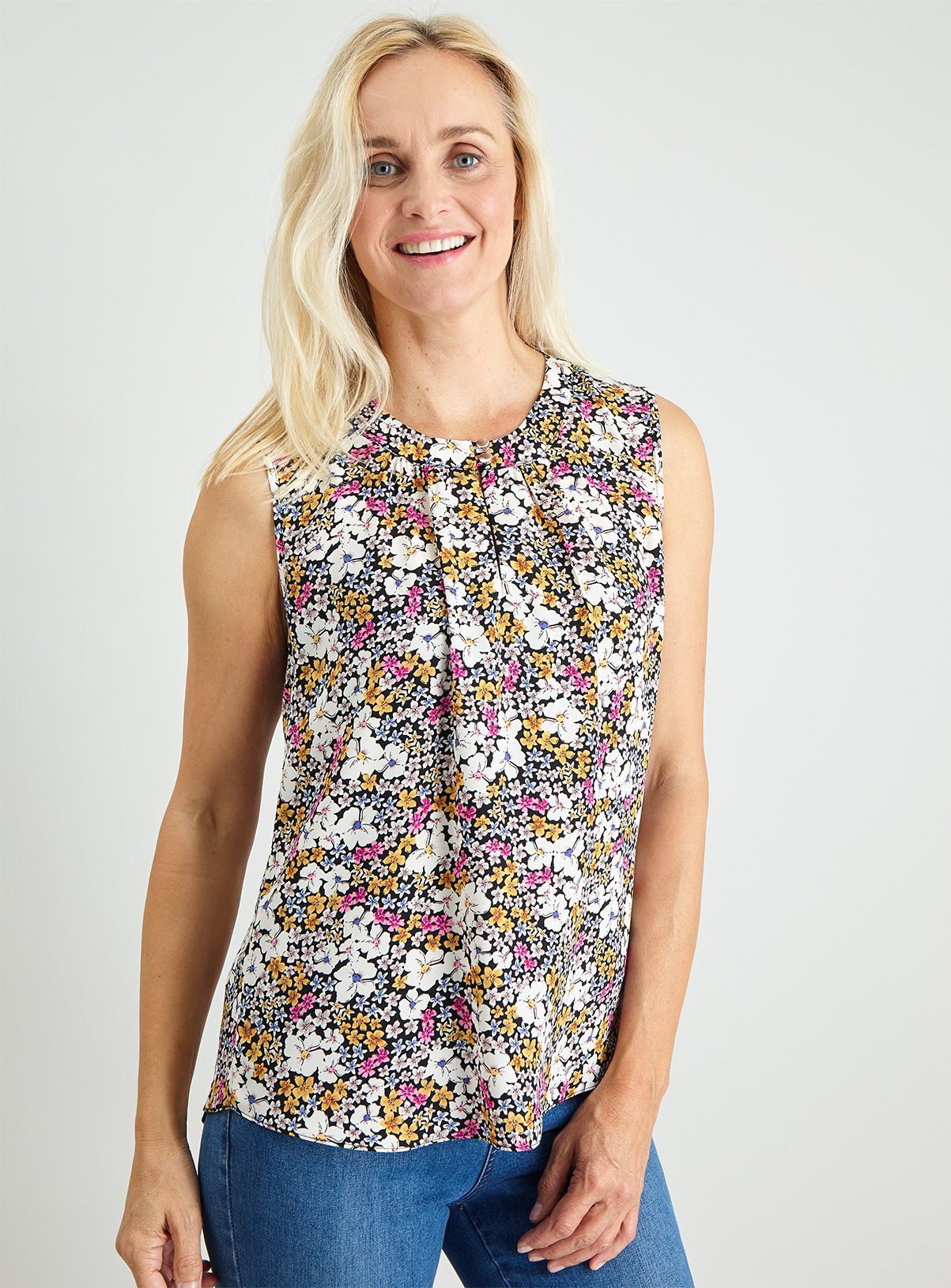 Floral Print Shell Top Review