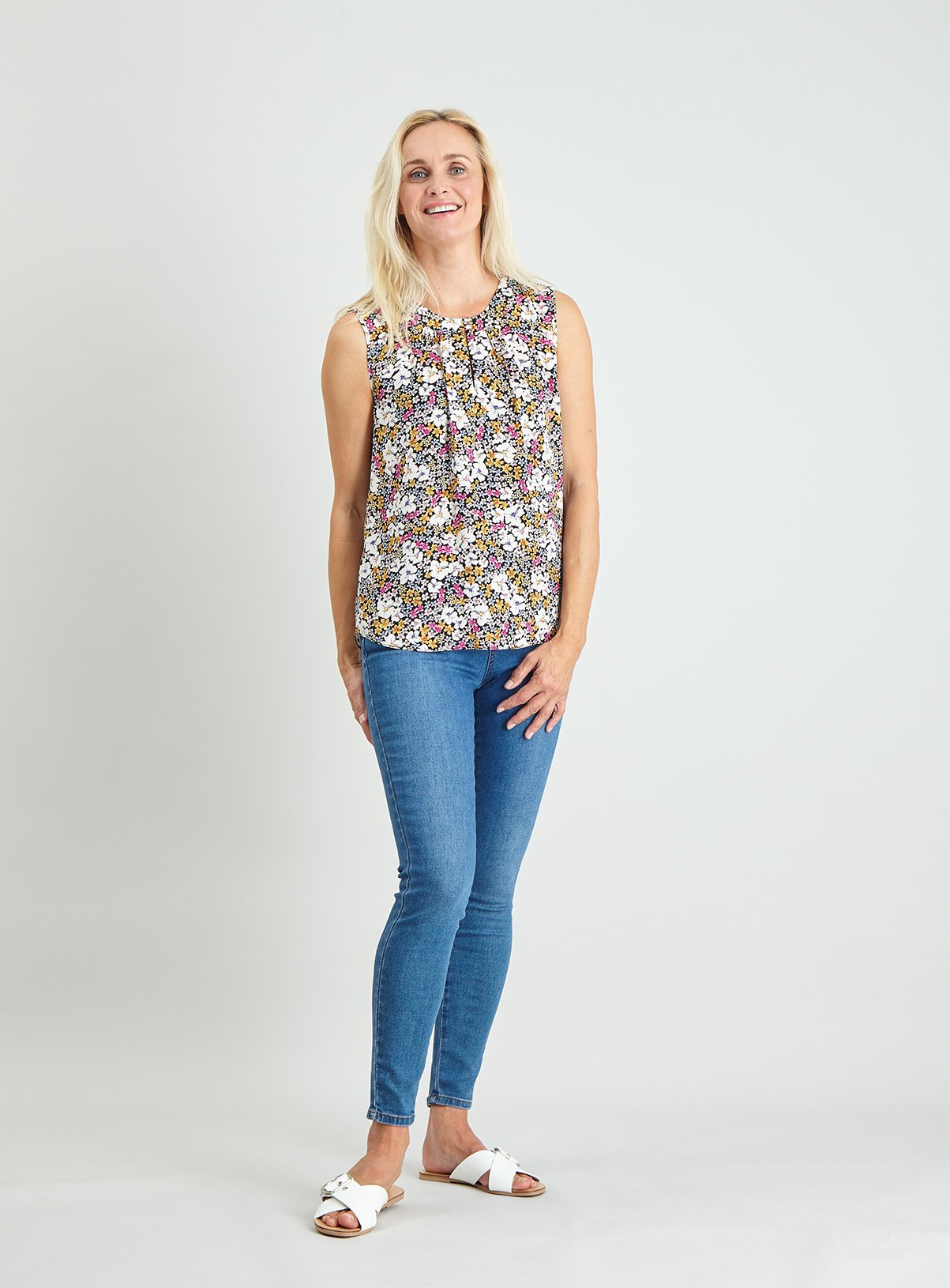 Floral Print Shell Top Review