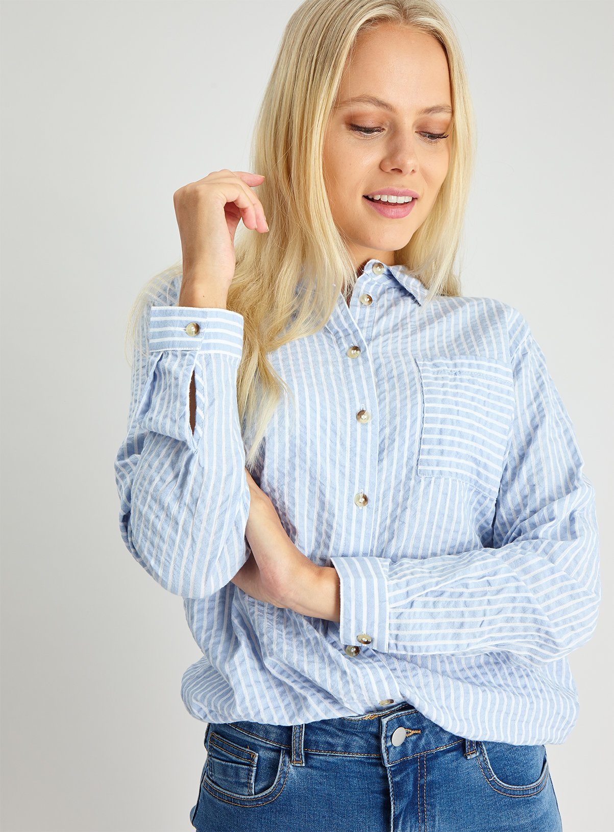 Blue Seersucker Stripe Shirt Review